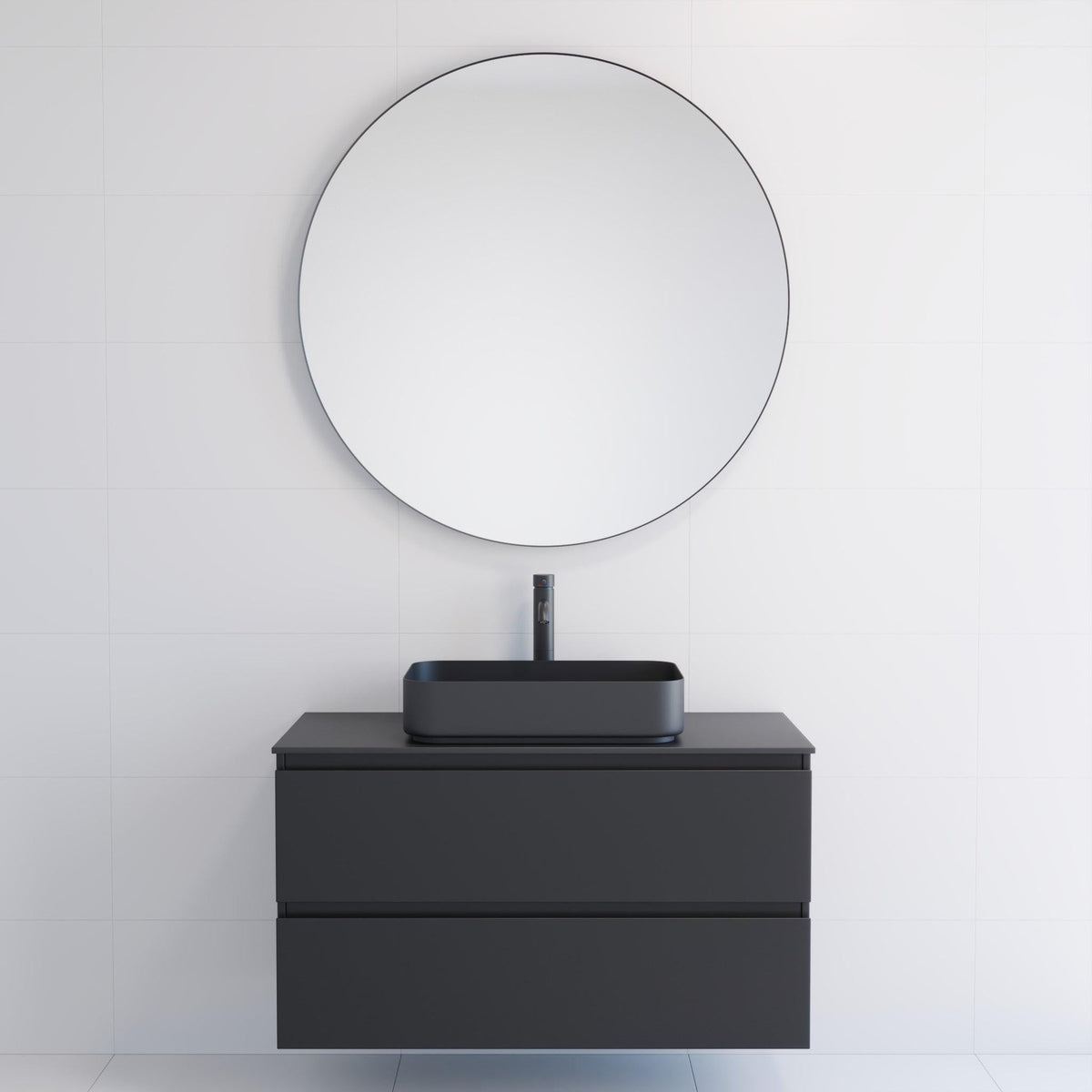 Borgsted, Mirror, Black Mat - 60 cm - MASTERSTORE - 8595677134056 - Mirror - 01 - 060 - 09 - 02 - 00 - 8595677134056