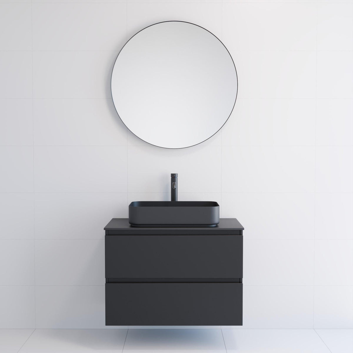 Borgsted, Mirror, Black Mat - 80 cm - MASTERSTORE - 8595677134063 - Mirror - 01 - 080 - 09 - 02 - 00 - 8595677134063