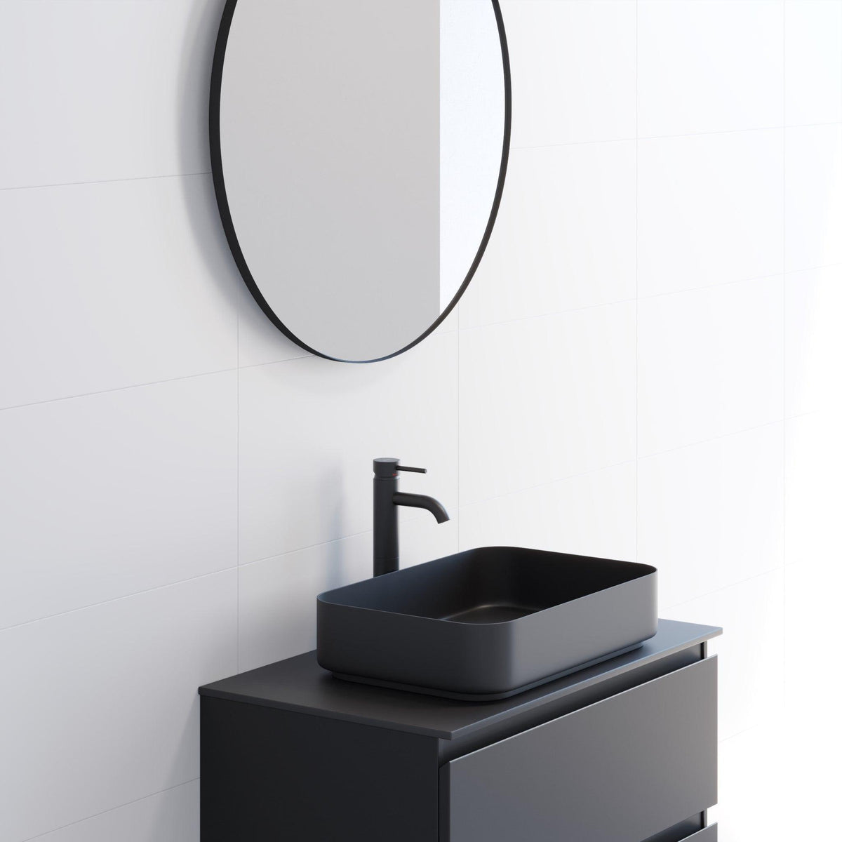 Borgsted, Mirror, Black Mat - 80 cm - MASTERSTORE - 8595677134063 - Mirror - 01 - 080 - 09 - 02 - 00 - 8595677134063