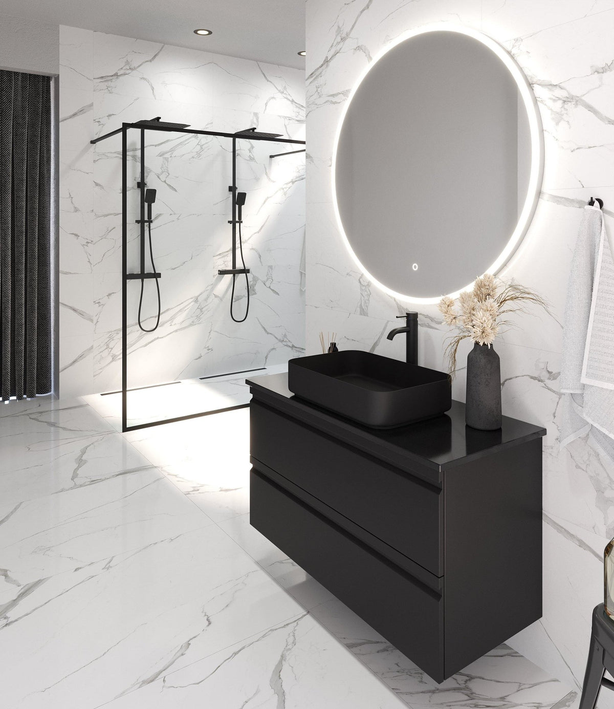 Fornæs rund LED spegl - Speglar - BATH DELUXE - EXCLUSIVE - 01 - 100 - 08 - 58 - 00 - BATHDELUXE SWEDEN