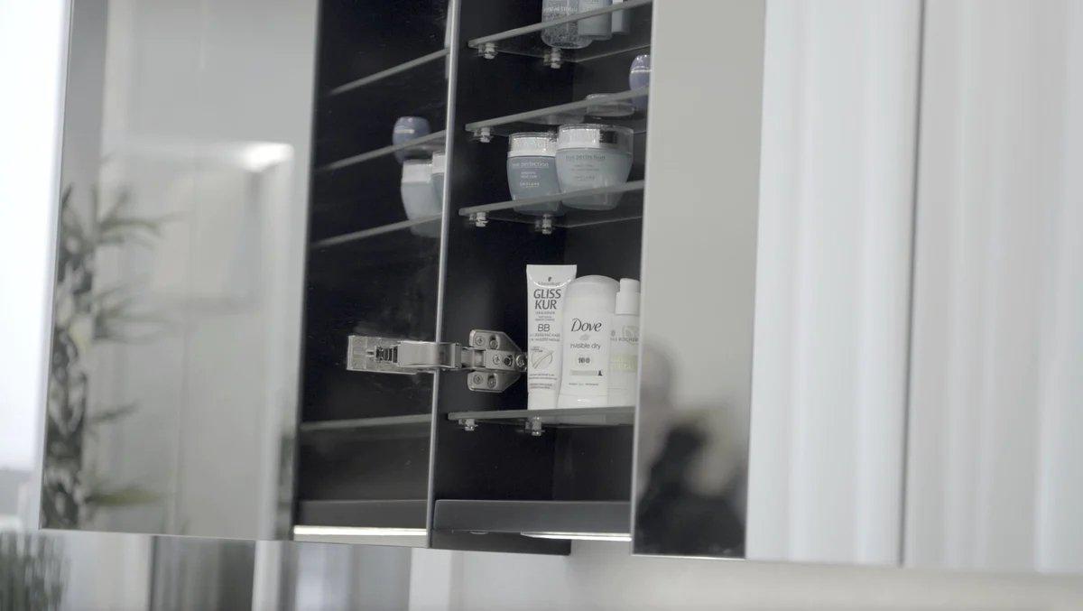 Fredrikstad, Mirror Cabinet, Grey Mat - 60 cm - MASTERSTORE - 8594175645262 - Mirror Cabinet - 02-060-01-03-00 - 8594175645262