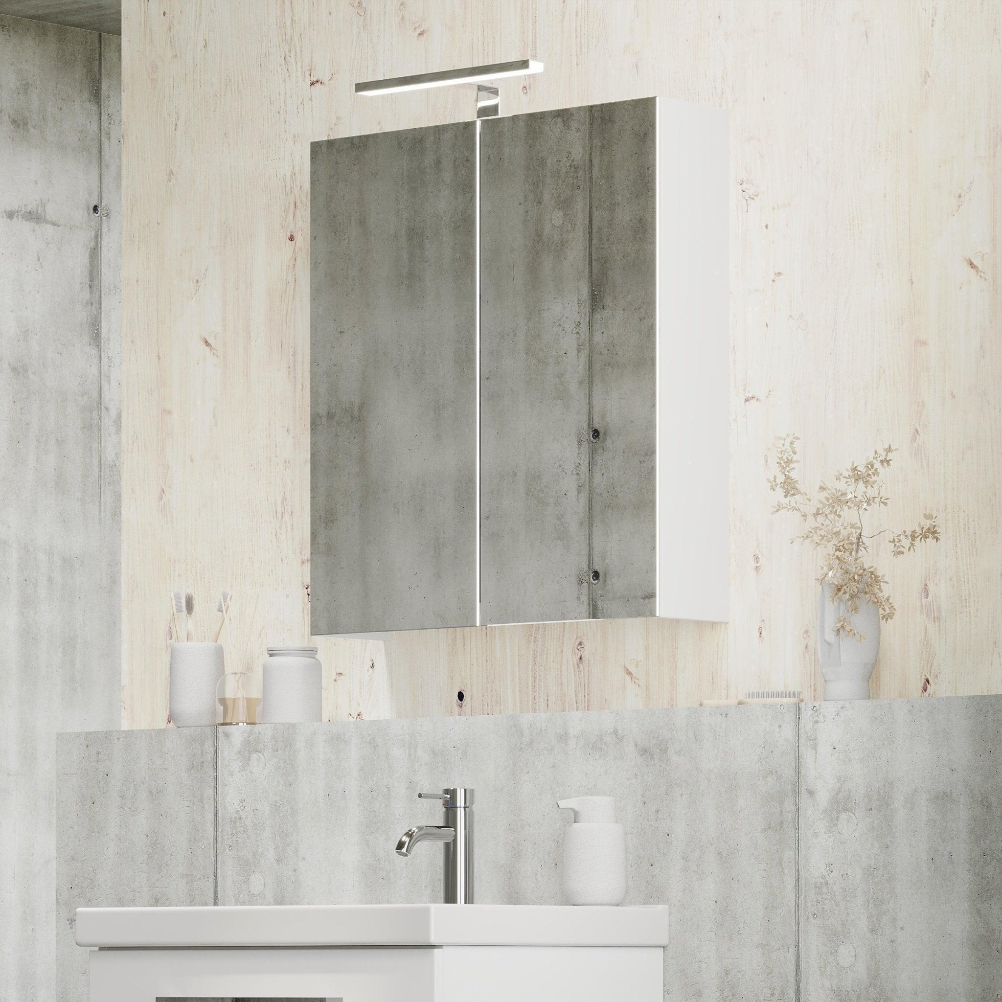 Morgedal Spegelskåp, Vit Matt - Spegelskåp - BATH DELUXE - EXCLUSIVE - 02 - 060 - 52 - 01 - 00 - BATHDELUXE SWEDEN