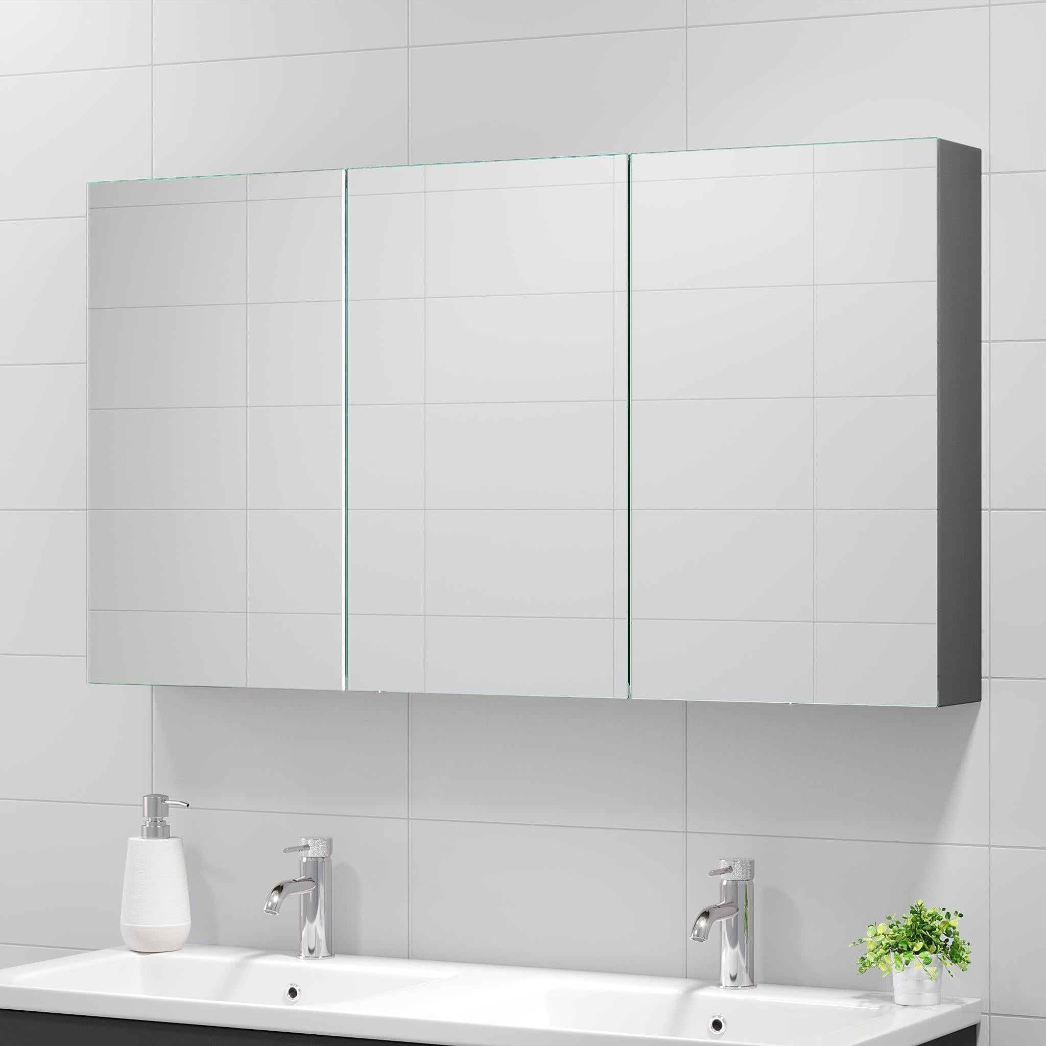 Morgedal, Mirror Cabinet, Grey Anthracite - 60 cm - MASTERSTORE - 8595677129335 - Mirror Cabinet - 02 - 060 - 52 - 03 - 00 - 8595677129335