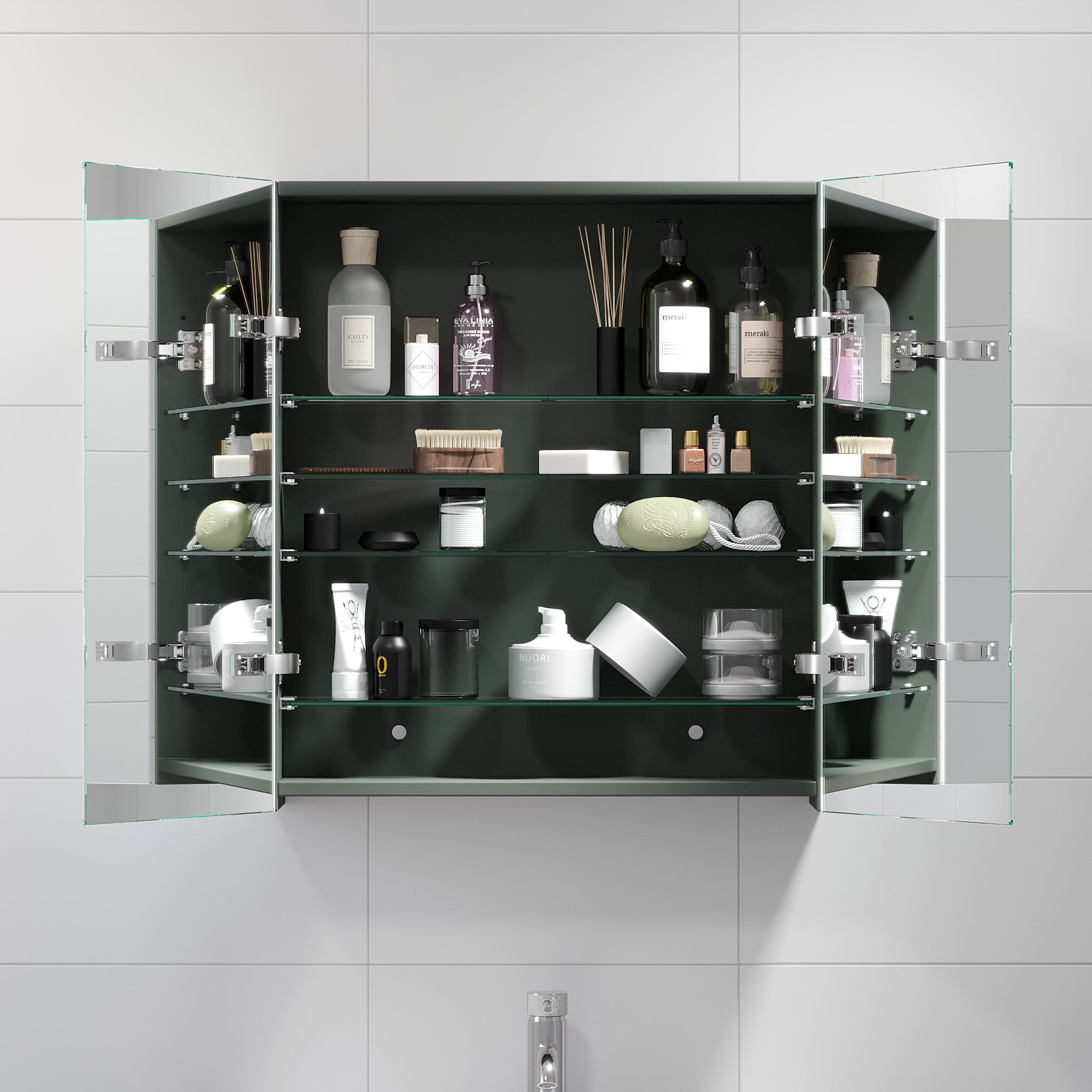 Morgedal Spegelskåp, Grön Matt - Spegelskåp - BATH DELUXE - EXCLUSIVE - 02 - 060 - 52 - 05 - 00 - BATHDELUXE SWEDEN