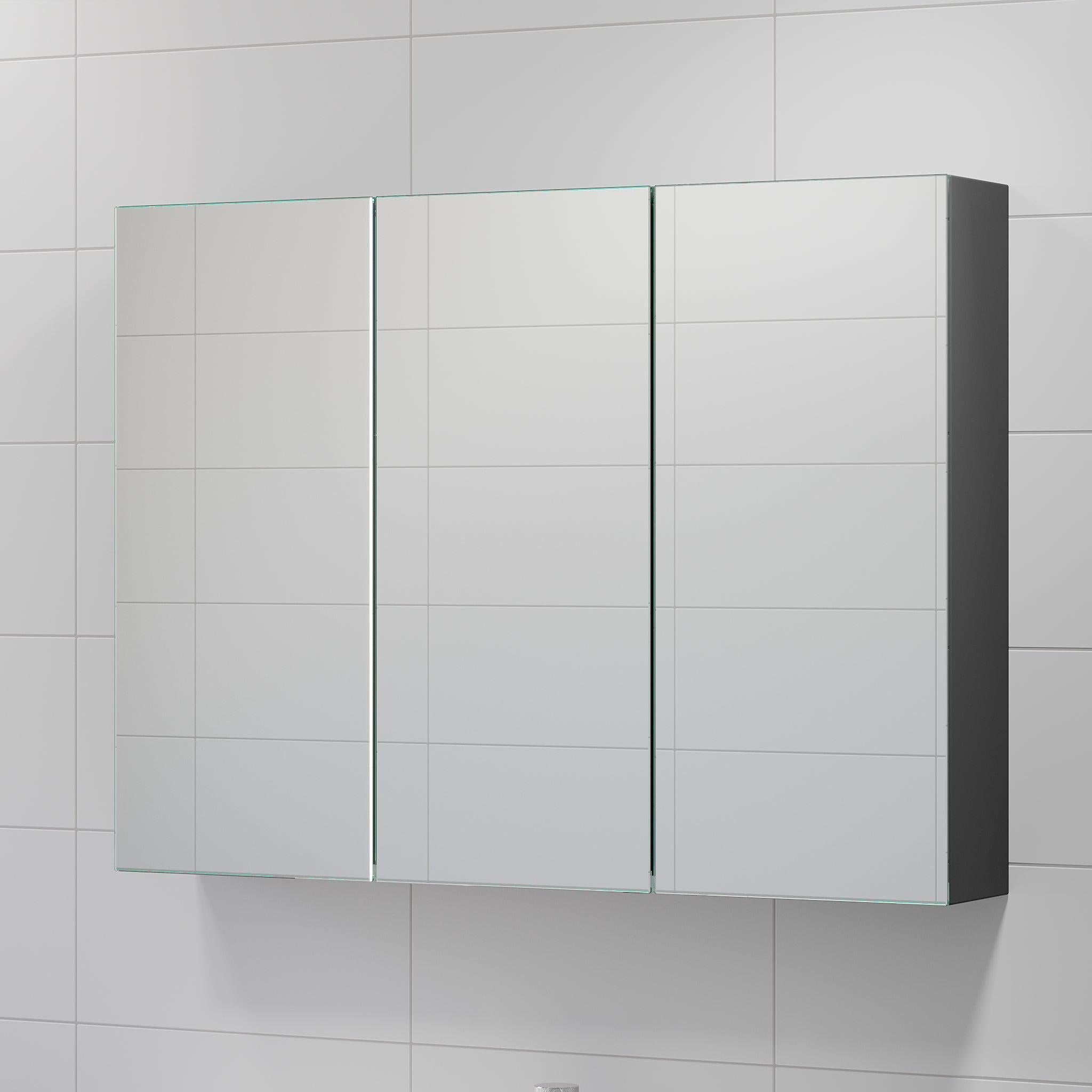 Morgedal, Mirror Cabinet, Grey Anthracite - 120 cm - MASTERSTORE - 8595677135015 - Mirror Cabinet - 02 - 120 - 53 - 43 - 00 - 8595677135015