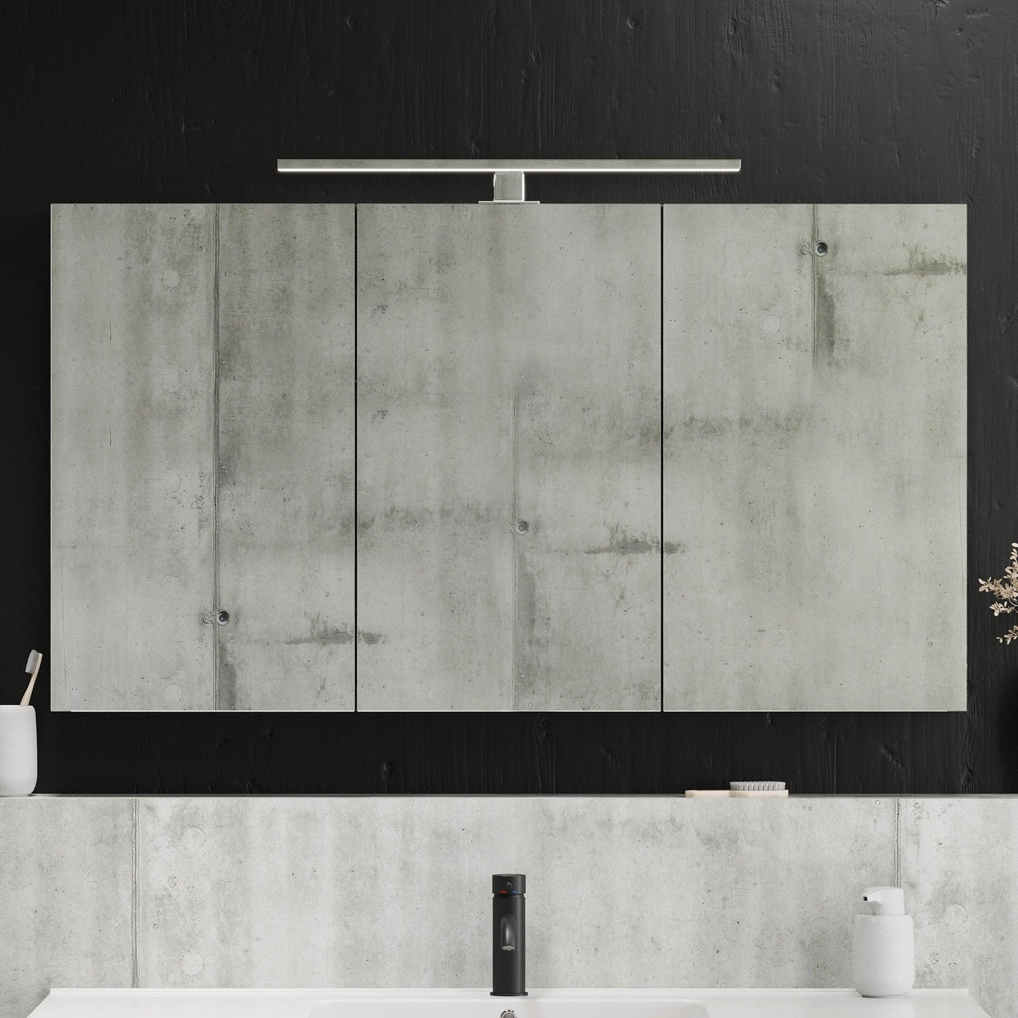 Morgedal, Mirror Cabinet, Grey Anthracite - 120 cm - MASTERSTORE - 8595677135015 - Mirror Cabinet - 02 - 120 - 53 - 43 - 00 - 8595677135015