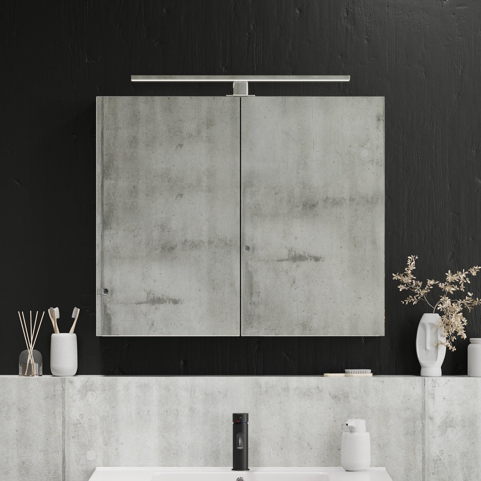 Morgedal, Mirror Cabinet, Grey Anthracite - 120 cm - MASTERSTORE - 8595677135015 - Mirror Cabinet - 02 - 120 - 53 - 43 - 00 - 8595677135015