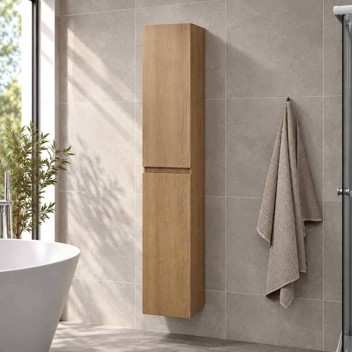 Högskåp - 30x31x174 cm - 2 Skåpsdörr - ek - Kenwood - Högskåp - Bath Deluxe - Kenwood - 04-030-64-86-01 - BATHDELUXE SWEDEN