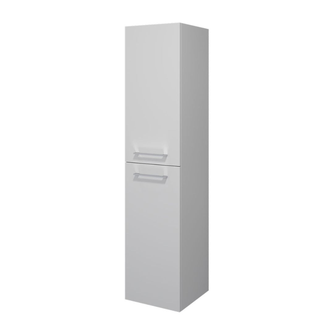 Tall cabinet - 35x30x174 cm - 2 doors with chrome handles - matt white - Moland - MASTERSTORE - 8595677134780 - Tall Cabinets - 04-035-53-01-00 - 8595677134780