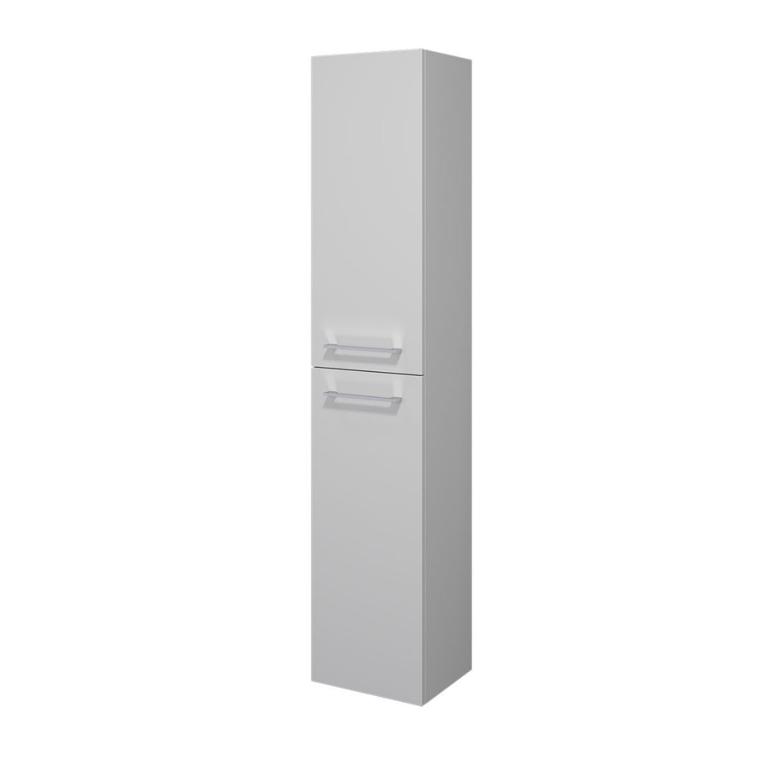 Tall cabinet - 35x30x174 cm - 2 doors with chrome handles - matt white - Moland - MASTERSTORE - 8595677134780 - Tall Cabinets - 04-035-53-01-00 - 8595677134780