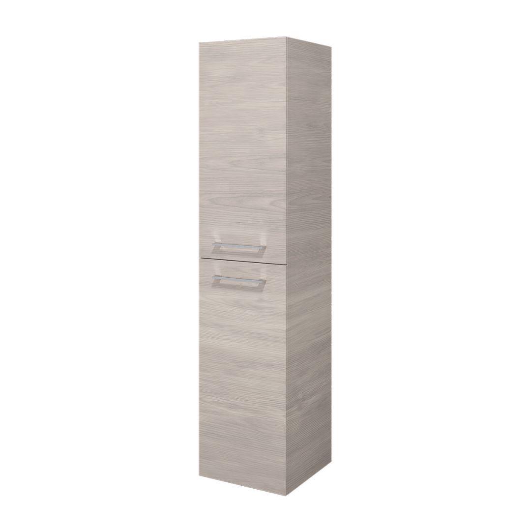 Tall cabinet - 35x30x174 cm - 2 doors with chrome handles - light wood - Moland - MASTERSTORE - 8595677134803 - Tall Cabinets - 04-035-53-33-00 - 8595677134803