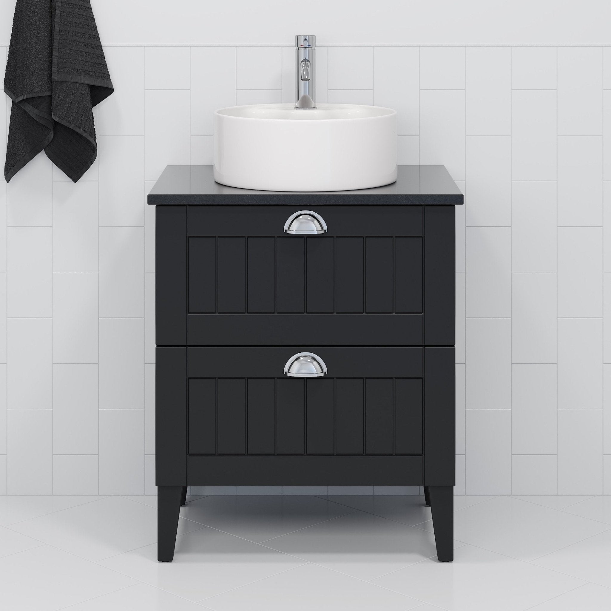 Vikedal, Tvättställ, Vit Blank - 38 cm - Handfat - BATH DELUXE - EXCLUSIVE - 06-038-09-11-00 - BATHDELUXE SWEDEN