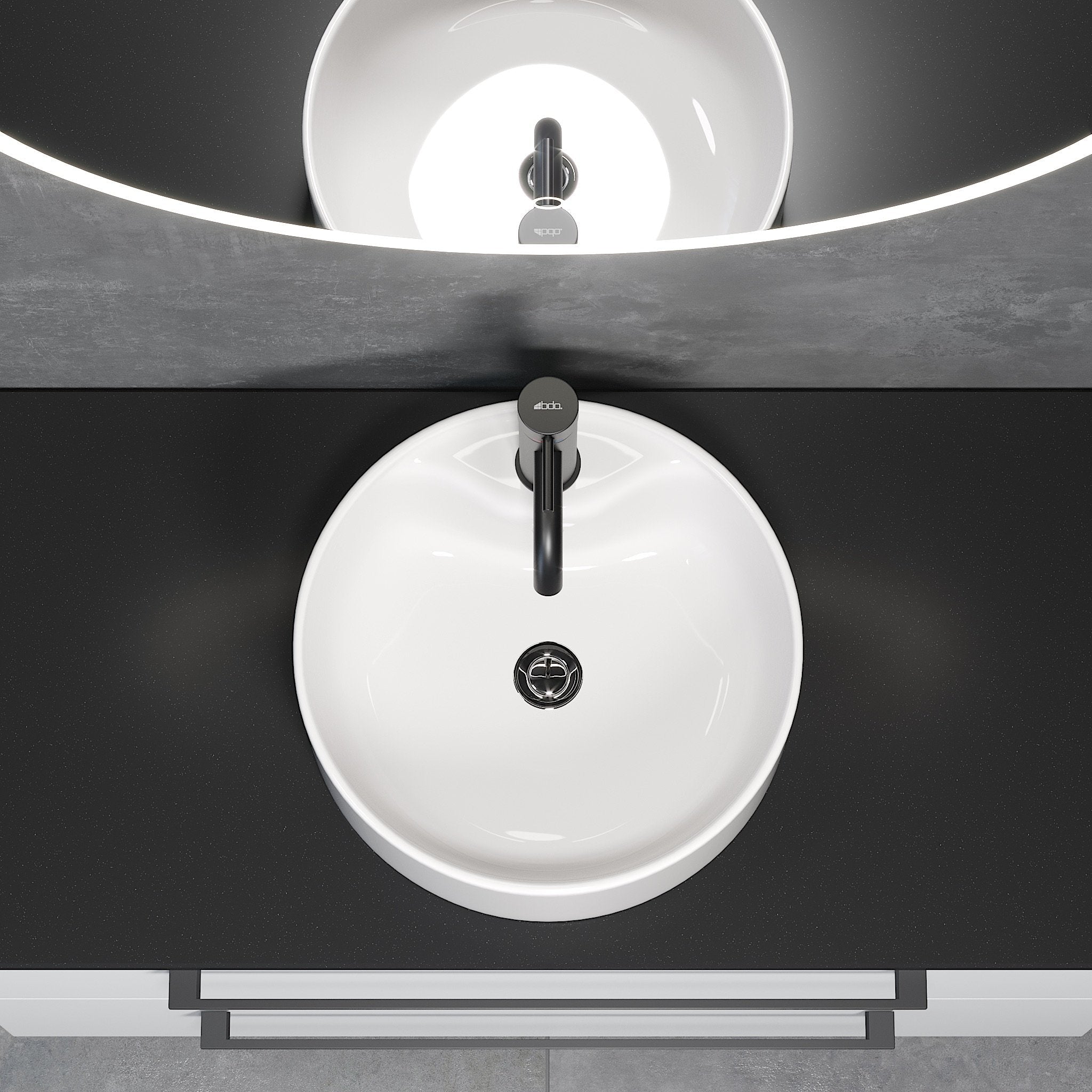 Vikedal, Tvättställ, Vit Blank - 38 cm - Handfat - BATH DELUXE - EXCLUSIVE - 06-038-09-11-00 - BATHDELUXE SWEDEN