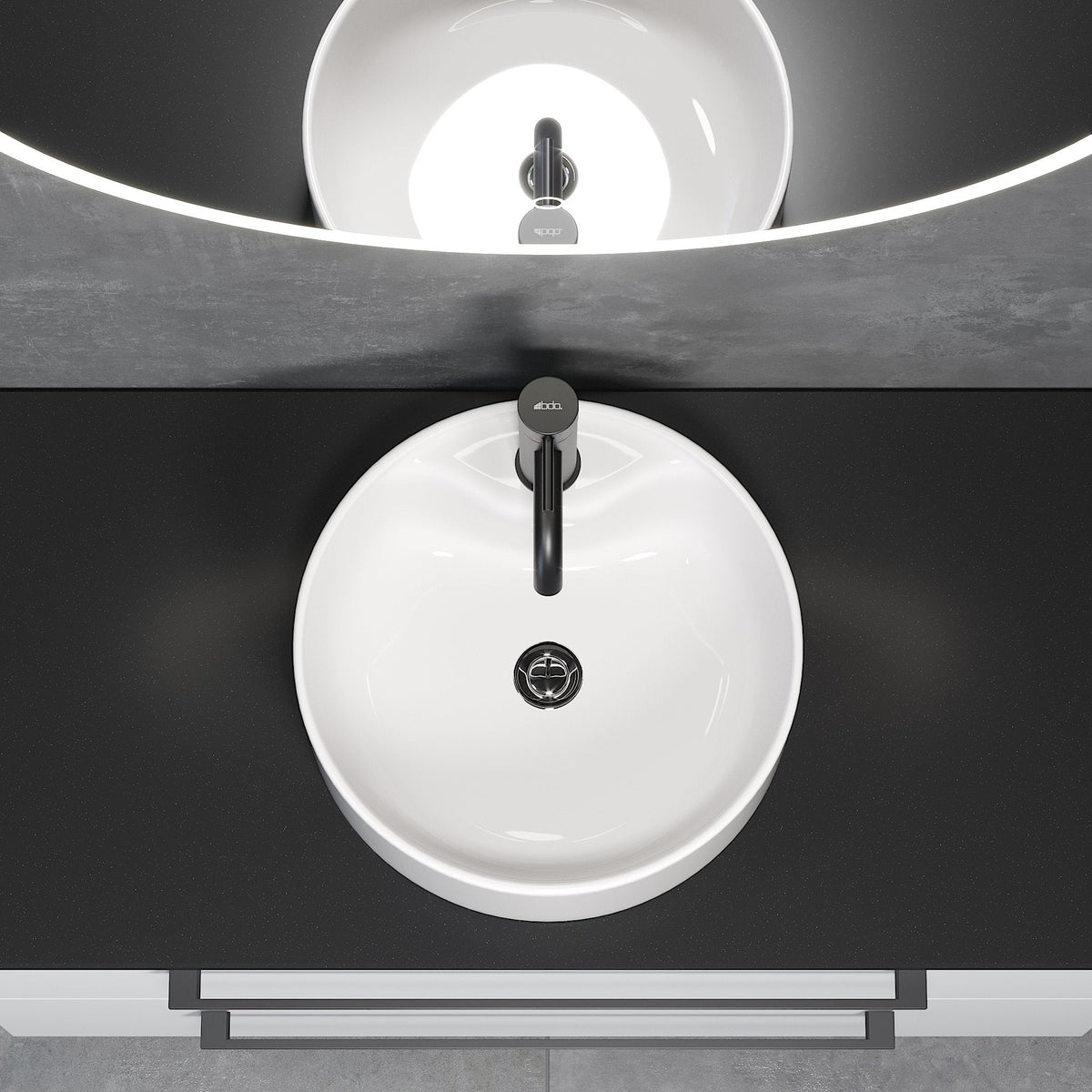 Vikedal, Wash Basin, White Glossy - 38 cm - MASTERSTORE - 8594175641530 - Wash Basin - 06 - 038 - 09 - 11 - 00 - 8594175641530
