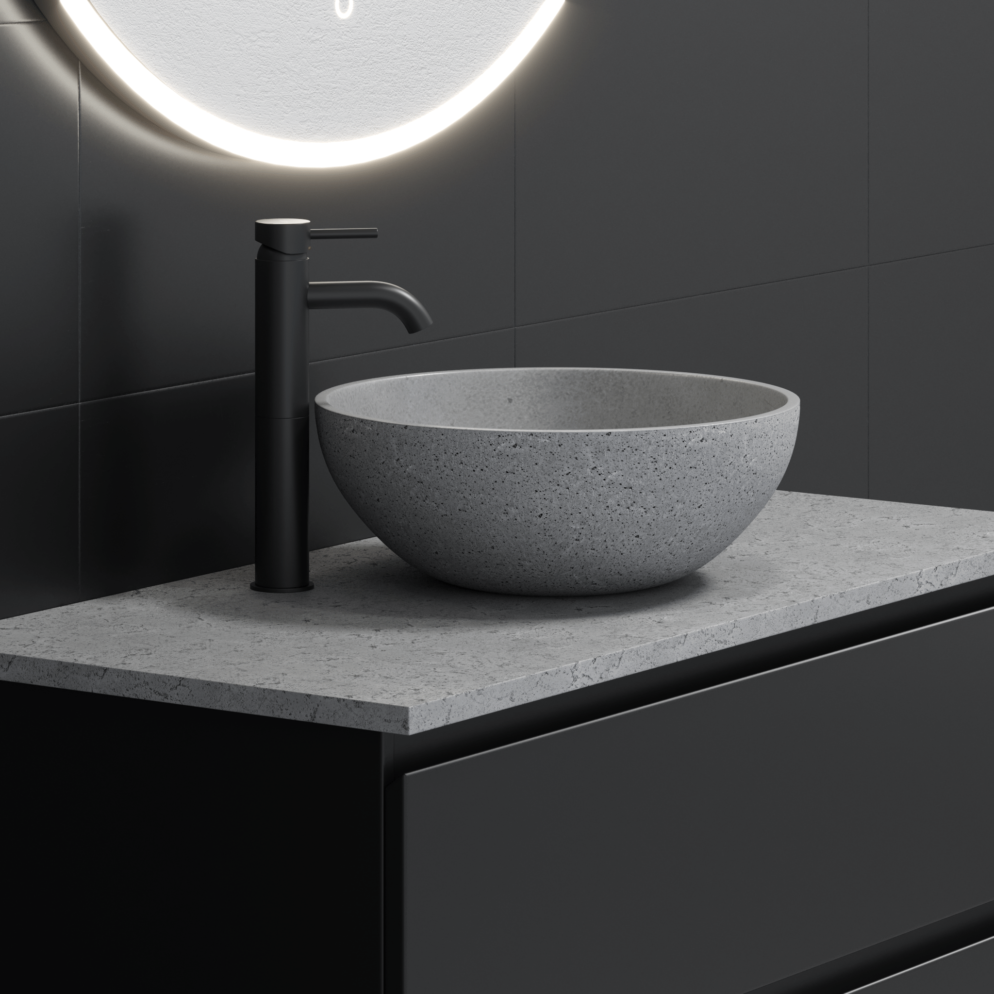 Bergen Fristående Tvättställ, Betong - Handfat - BATH DELUXE - EXCLUSIVE - 06 - 039 - 19 - 23 - 00 - BATHDELUXE SWEDEN