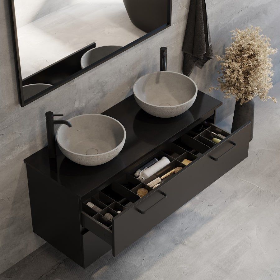 Fristående runt tvättställ - Ø39x13,4 cm - betong - ytbehandlad - Bergen - Tvättställ - BATH DELUXE - EXCLUSIVE - 06-039-19-23-00 - BATHDELUXE SWEDEN