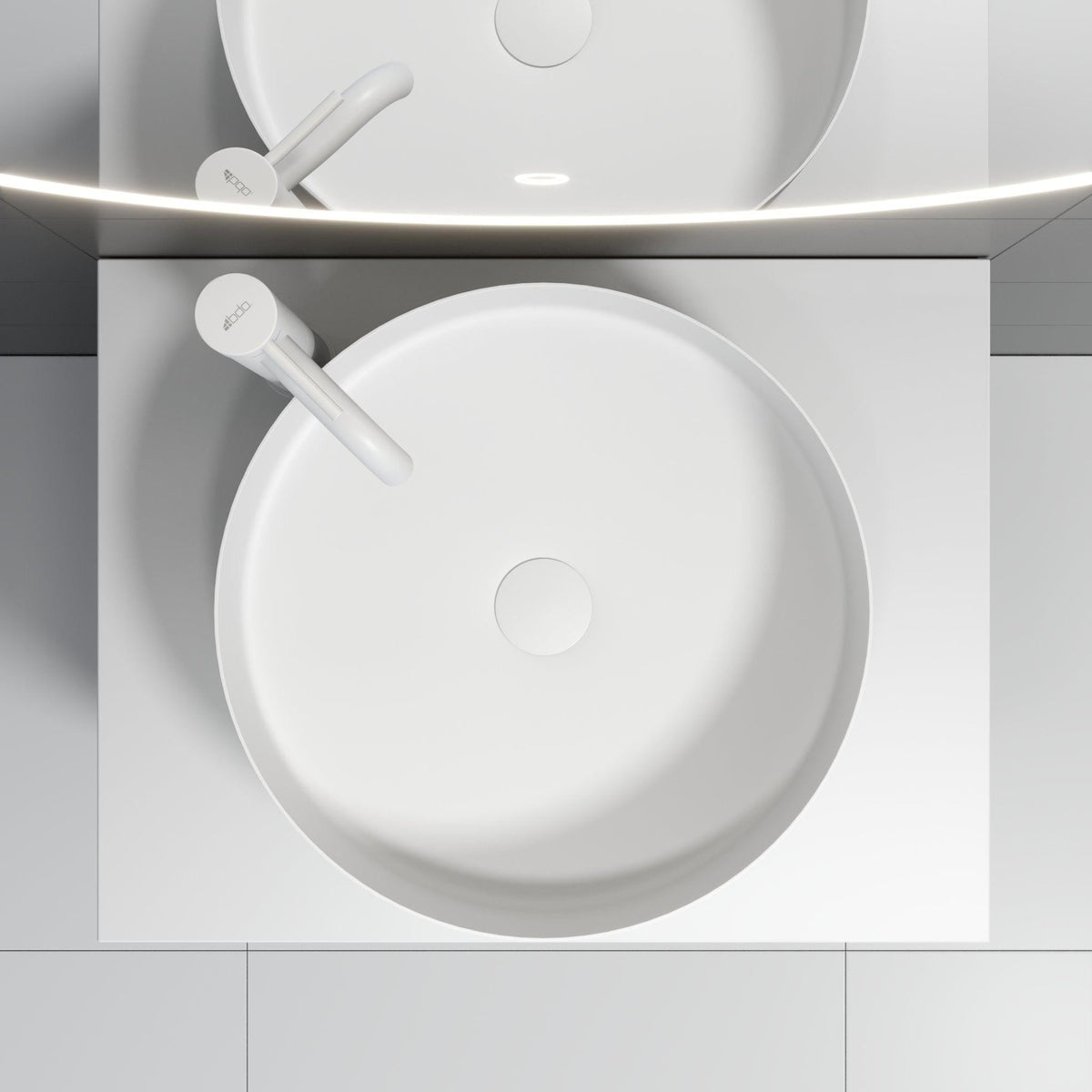 Ljørdal, Wash Basin, White Mat - 40 cm - MASTERSTORE - 8595677136135 - Wash Basin - 06 - 040 - 16 - 01 - 00 - 8595677136135