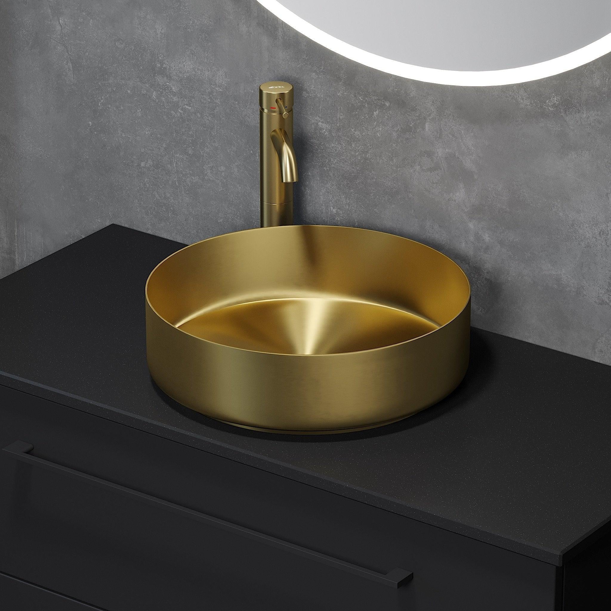 Ljørdal, Wash Basin, Brass Mat - 40 cm - MASTERSTORE - 8595677129168 - Wash Basin - 06 - 040 - 16 - 70 - 00 - 8595677129168