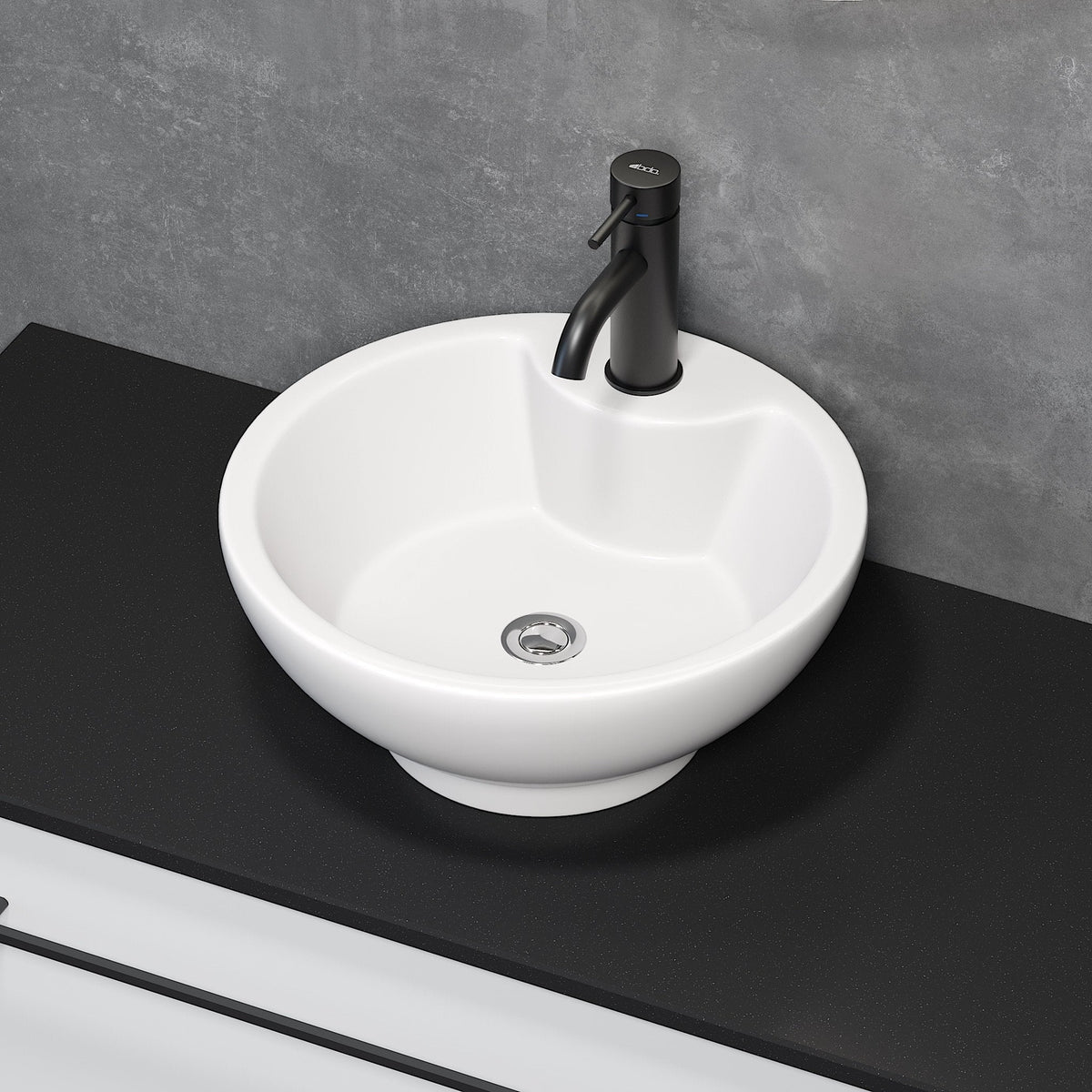 Drammen, Wash Basin, White Glossy - 40,1 cm - MASTERSTORE - 8594175643817 - Wash Basin - 06 - 045 - 11 - 11 - 00 - 8594175643817