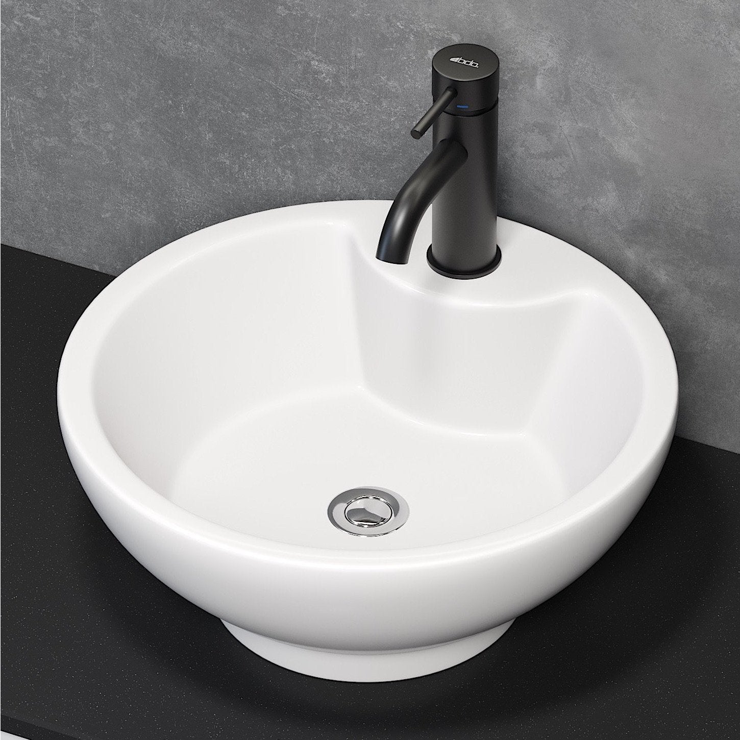 Drammen, Wash Basin, White Glossy - 40,1 cm - MASTERSTORE - 8594175643817 - Wash Basin - 06 - 045 - 11 - 11 - 00 - 8594175643817