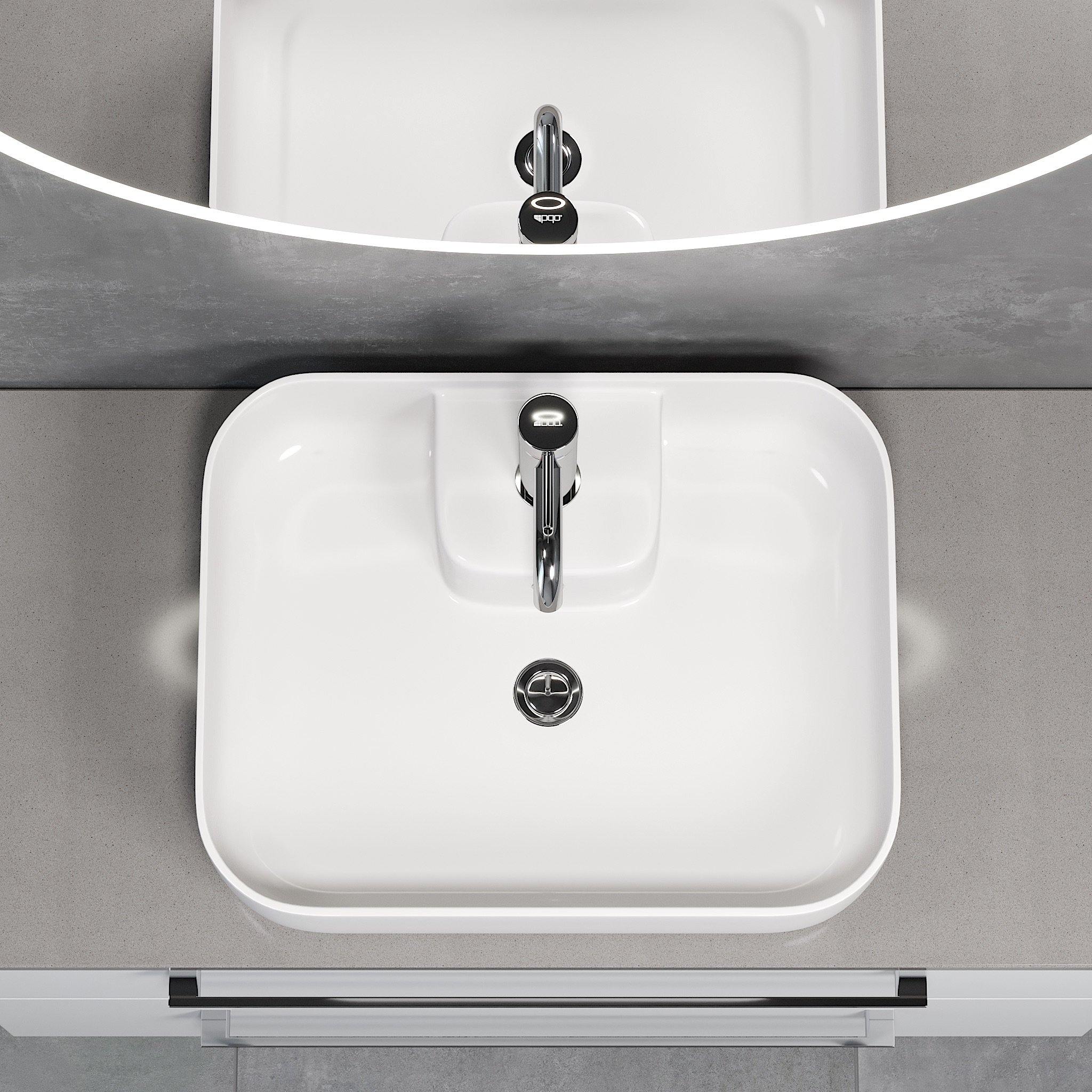 Kristiansand Fristående Tvättställ, Vitt - Handfat - BATH DELUXE - EXCLUSIVE - 06 - 050 - 12 - 11 - 00 - BATHDELUXE SWEDEN