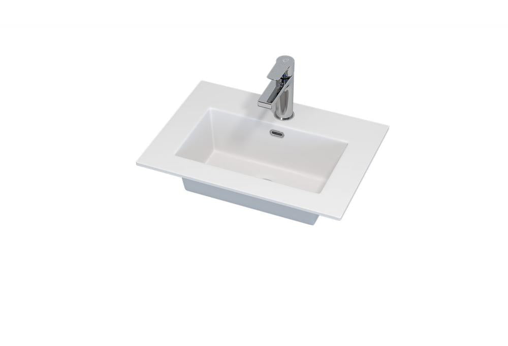 Tvättställ för badrumsmöbel - 50x36x1,5 cm - slim - solid surface - matt vit - Haraldslund - Tvättställ - Bath Deluxe - Haraldslund - 06-050-80-01-00 - BATHDELUXE SWEDEN
