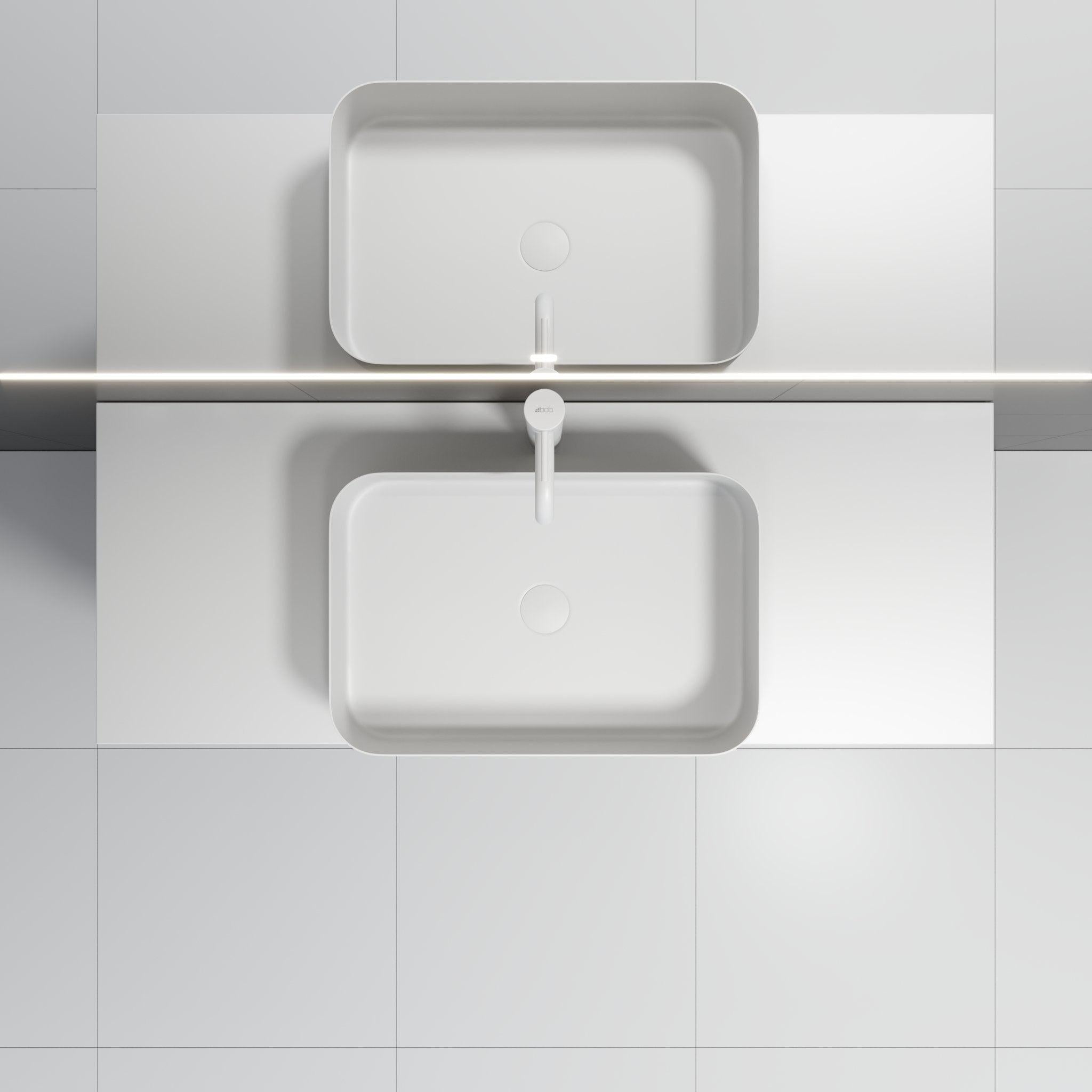 Ljørdal, Tvättställ, Vit Matta - 52 cm - Handfat - BATH DELUXE - EXCLUSIVE - 06-052-18-01-00 - BATHDELUXE SWEDEN