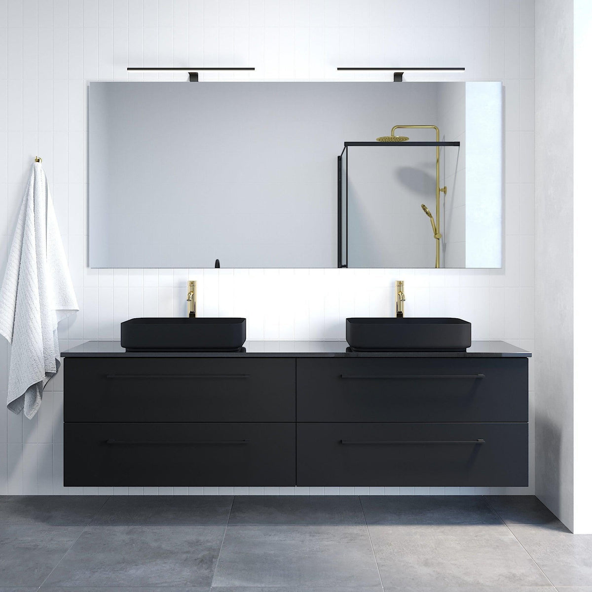 Freestanding rectangular washbasin – 52×34×12 cm – stainless steel, black lacquered – matt black – Ljørdal - MASTERSTORE - 8595677129199 - Wash Basins - 06-052-18-02-00 - 8595677129199