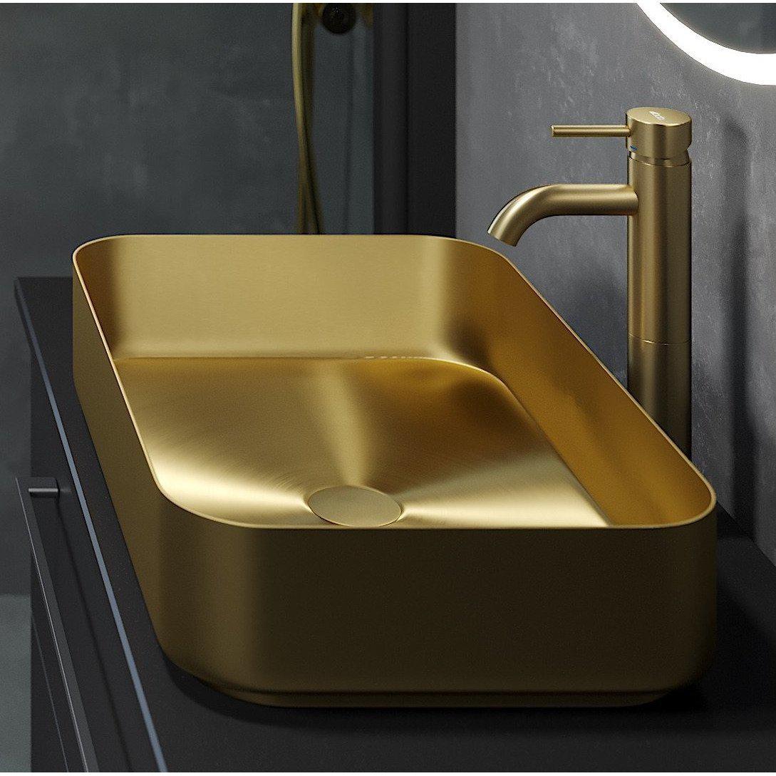 Ljørdal, Wash Basin, Brass Mat - 52 cm - MASTERSTORE - 8595677129205 - Wash Basin - 06 - 052 - 18 - 70 - 00 - 8595677129205