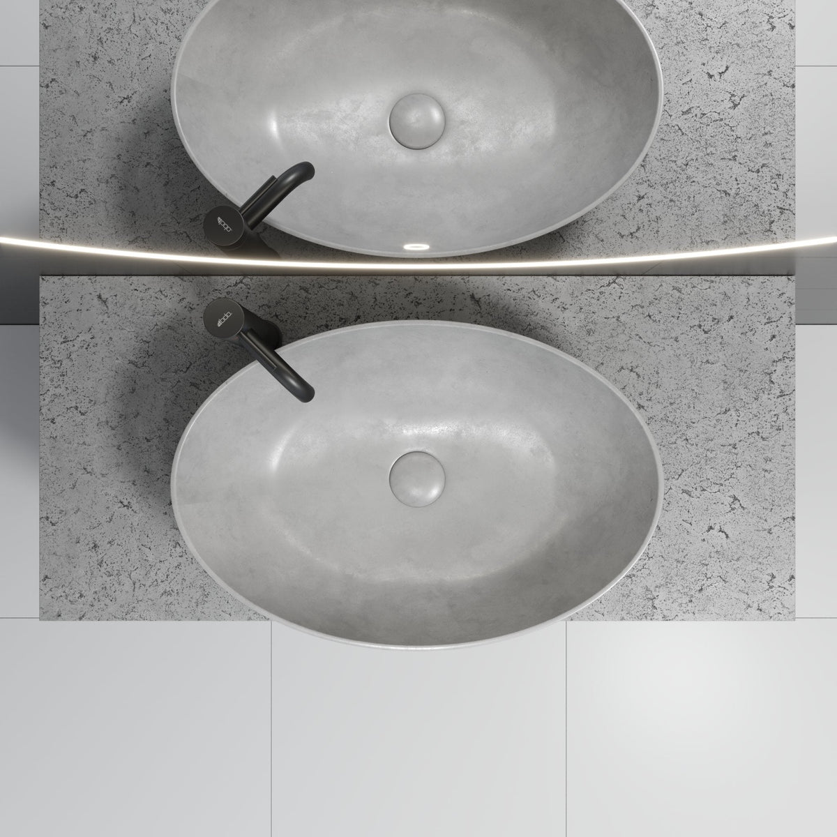 Olsborg, Wash Basin, Grey Concrete - 60 cm - MASTERSTORE - 8595677136173 - Wash Basin - 06 - 060 - 19 - 23 - 00 - 8595677136173