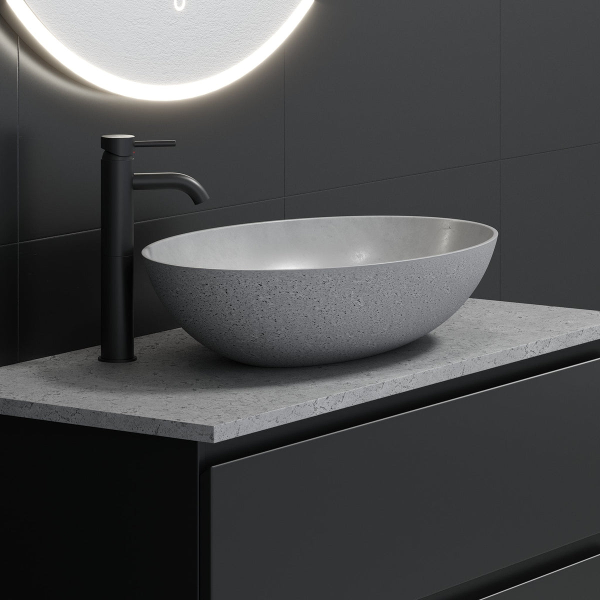 Olsborg, Wash Basin, Grey Concrete - 60 cm - MASTERSTORE - 8595677136173 - Wash Basin - 06 - 060 - 19 - 23 - 00 - 8595677136173