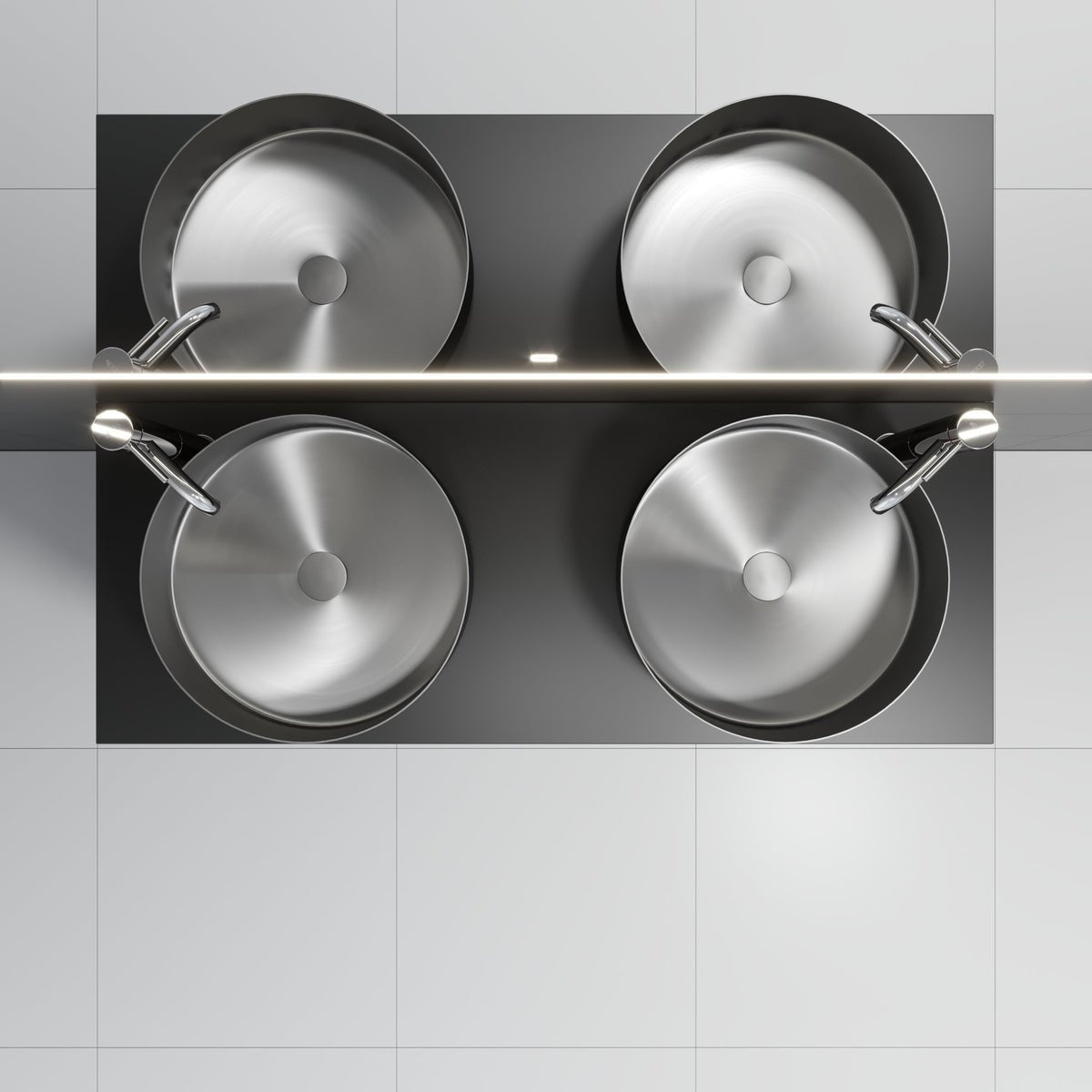 Sandvika Bänkskiva i kompakt laminat, Svart - Bänkskivor - BATH DELUXE - PRESTIGE - 06 - 060 - 30 - 02 - 00 - BATHDELUXE SWEDEN