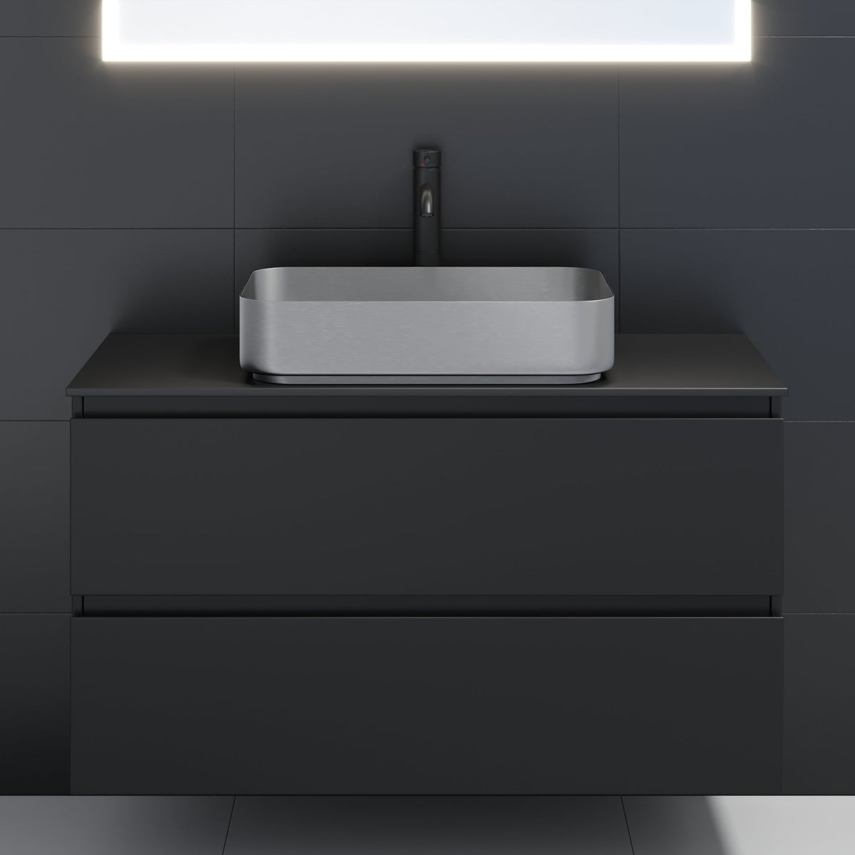 Sandvika Bänkskiva i kompakt laminat, Svart - Bänkskivor - BATH DELUXE - PRESTIGE - 06 - 060 - 30 - 02 - 00 - BATHDELUXE SWEDEN
