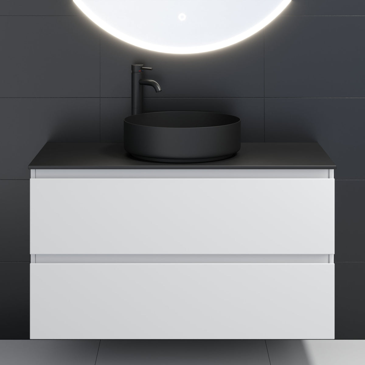 Sandvika Bänkskiva i kompakt laminat, Svart - Bänkskivor - BATH DELUXE - PRESTIGE - 06 - 060 - 30 - 02 - 00 - BATHDELUXE SWEDEN
