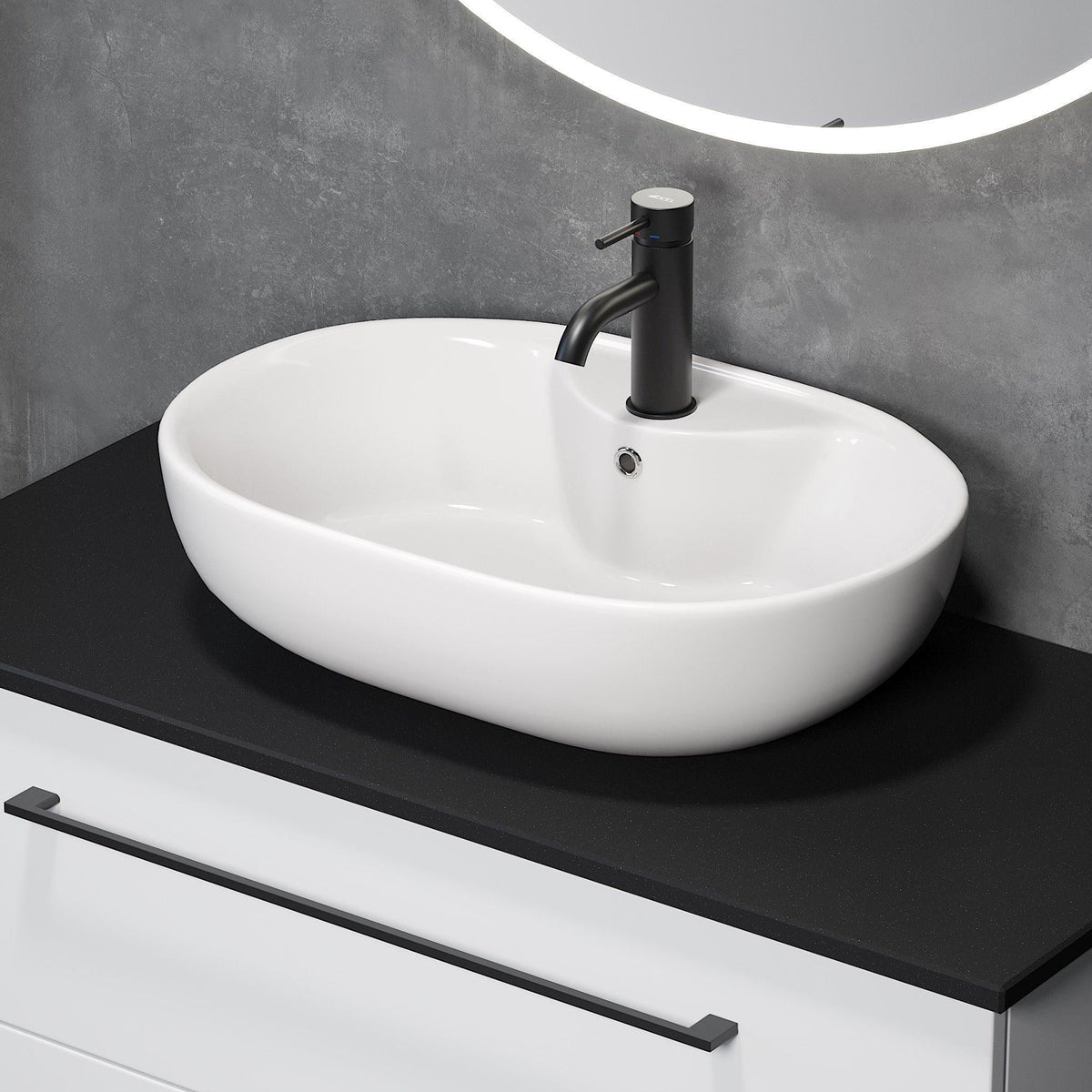 Steinkjer, Countertop, Black Glossy - 81,4 cm - MASTERSTORE - 8594175644067 - Countertop - 06 - 080 - 20 - 02 - 00 - 8594175644067