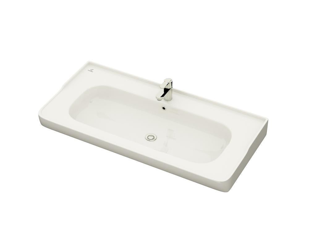 Tvättställ till badrumsmöbel - 100,5x49x1,5 cm - sanitetsporslin - vit - Smøla - Handfat - BATH DELUXE - EXCLUSIVE - 06-100-13-11-00 - BATHDELUXE SWEDEN