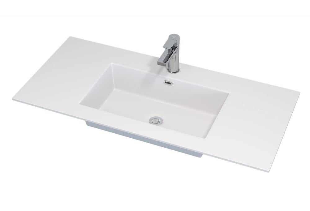 Haraldslund, Wash Basin, White Mat - 100 cm - MASTERSTORE - 8595677135671 - Wash Basin - 06 - 100 - 81 - 01 - 00 - 8595677135671