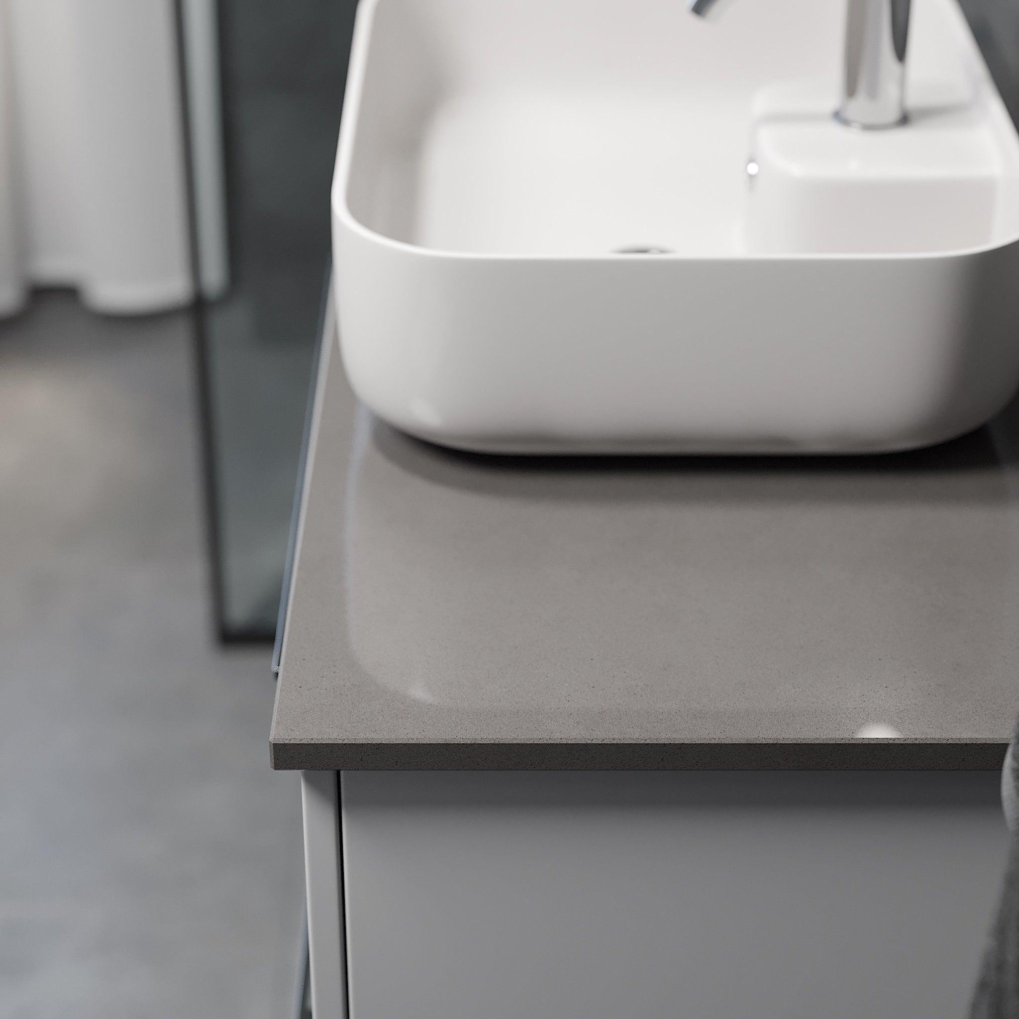 Steinkjer, Countertop, Grey Glossy - 121,4 cm - MASTERSTORE - 8594175643077 - Countertop - 06 - 120 - 21 - 03 - 00 - 8594175643077