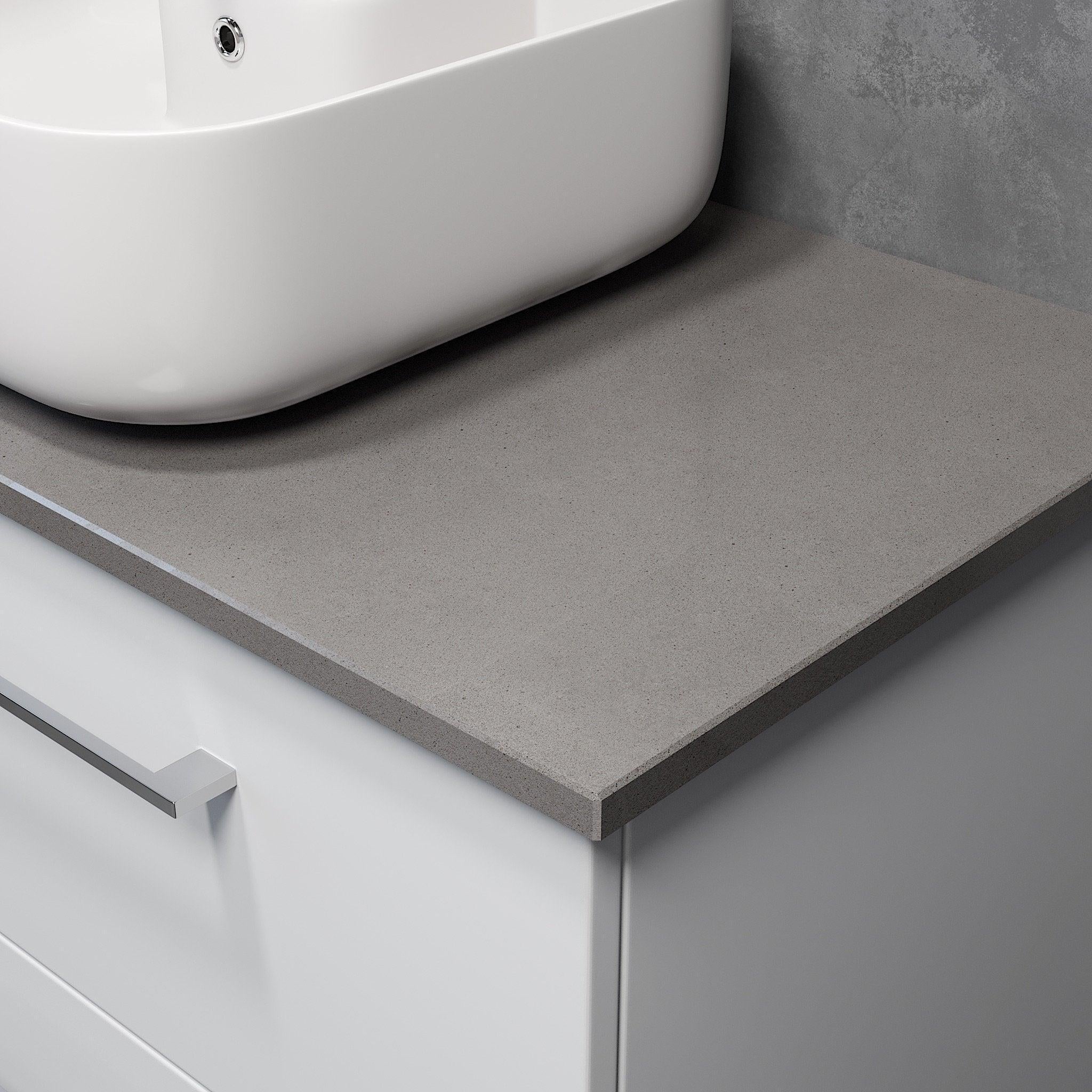 Steinkjer, Countertop, Grey Glossy - 121,4 cm - MASTERSTORE - 8594175643077 - Countertop - 06 - 120 - 21 - 03 - 00 - 8594175643077