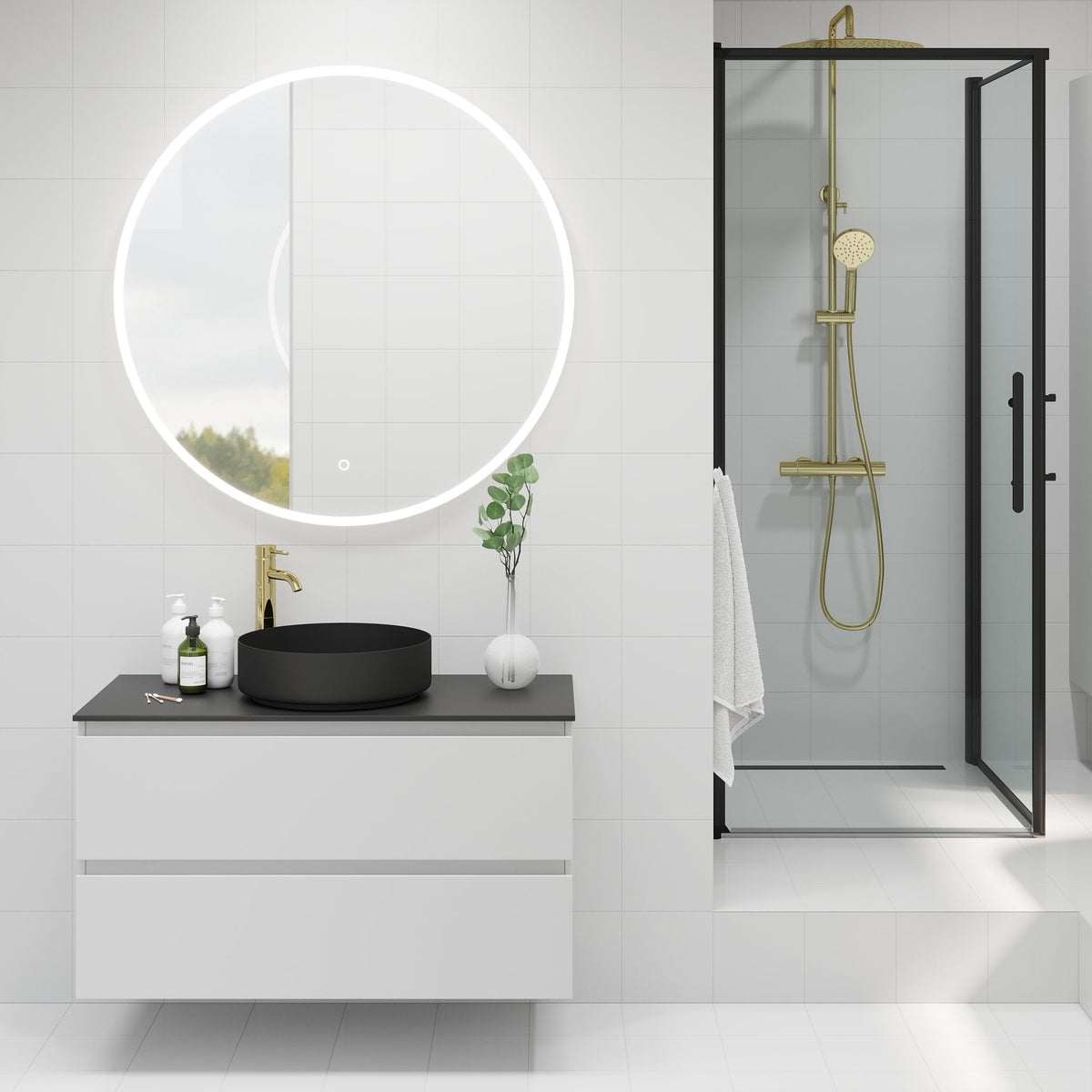 Sandvika, Countertop, Black Mat - 120 cm - MASTERSTORE - 8595677134513 - Countertop - 06 - 120 - 31 - 02 - 00 - 8595677134513