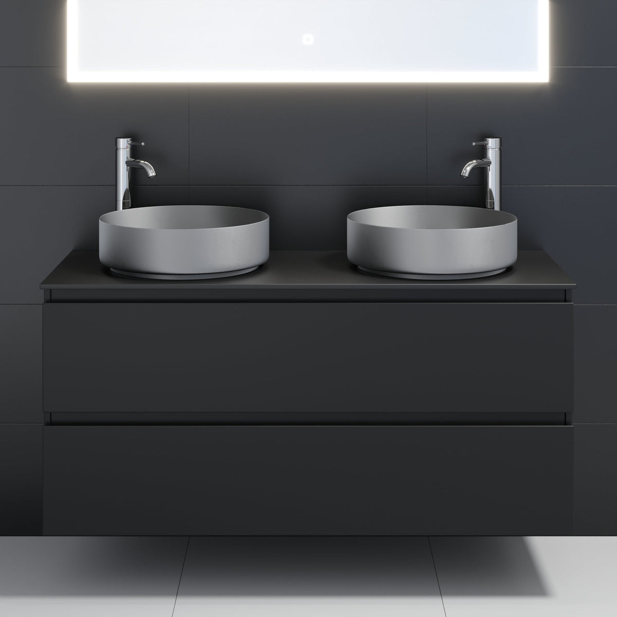 Sandvika, Countertop, Black Mat - 120 cm - MASTERSTORE - 8595677134513 - Countertop - 06 - 120 - 31 - 02 - 00 - 8595677134513