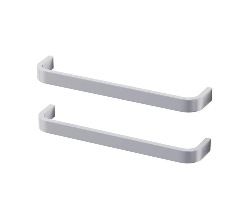 Handtag - M - 2 st, 19,8 cm, Borstad aluminium