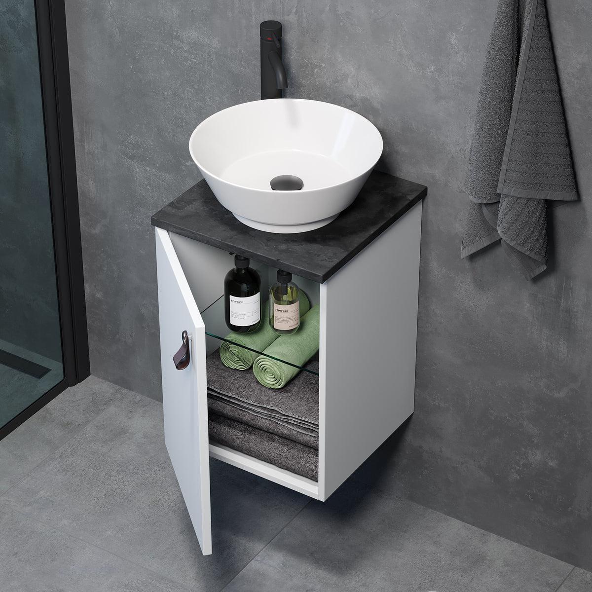 Taarnholm Badrumsmöbel m/bänkskiva och tvättställ - Tvättställsskåp - BATH DELUXE - EXCLUSIVE - 09 - 040 - 01 - 03 - 00 - BATHDELUXE SWEDEN