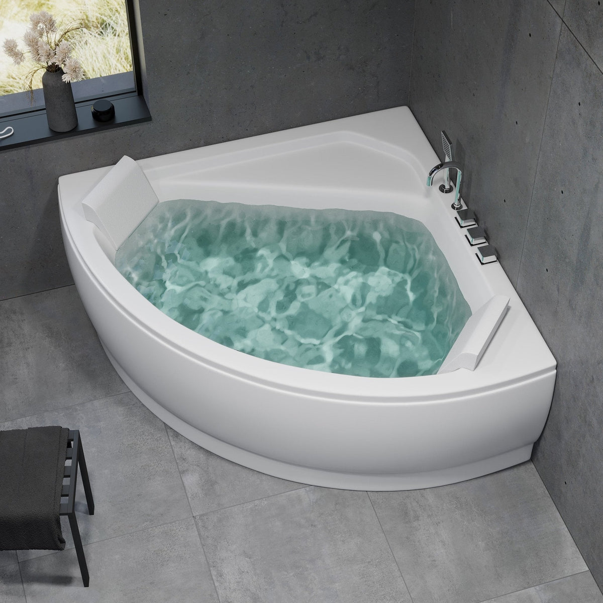 Ulstrup, Bathtub, White Glossy - 130 cm - MASTERSTORE - 8594175643831 - Bathtub Set - Code - 11 - 130 - 01 - 11 - 00 - 8594175643831