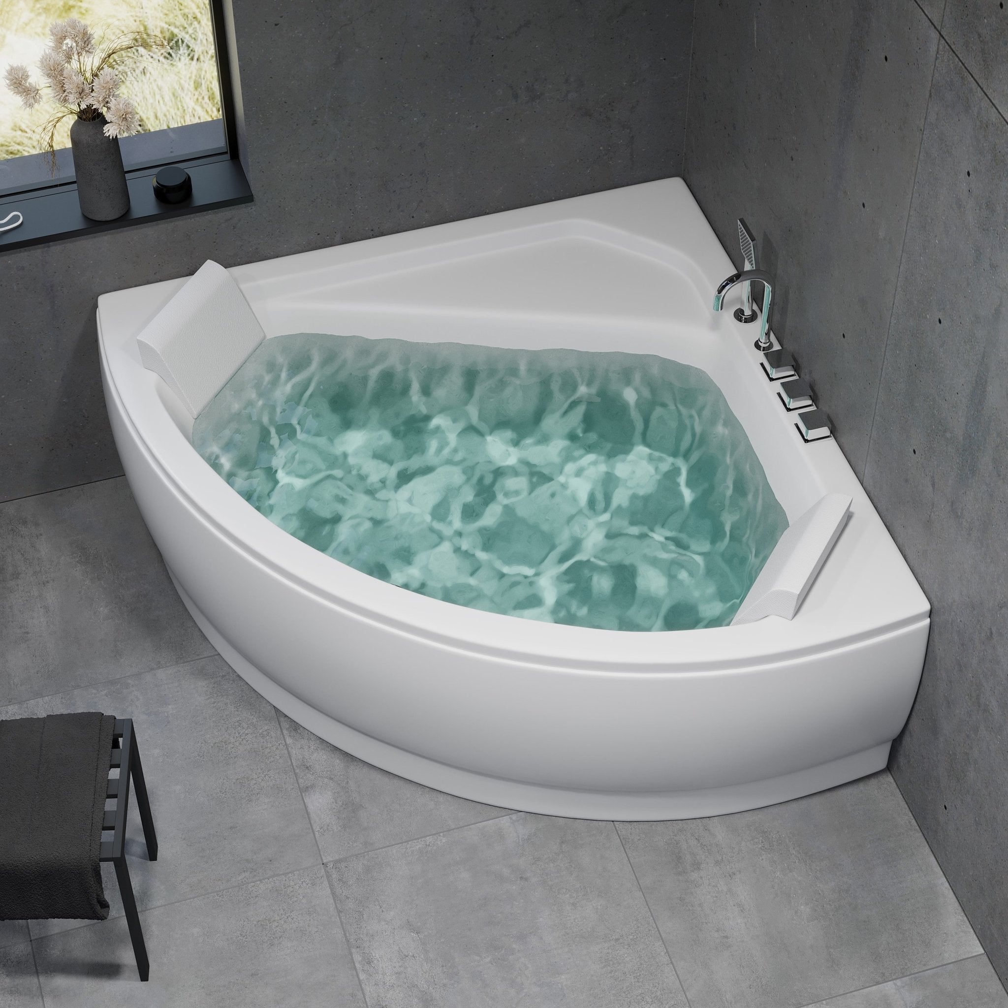 Ulstrup, Badkar, Vit Blank - 140 cm - Badkarsset - Kod - BATH DELUXE - EXCLUSIVE - 11-140-01-11-00 - BATHDELUXE SWEDEN