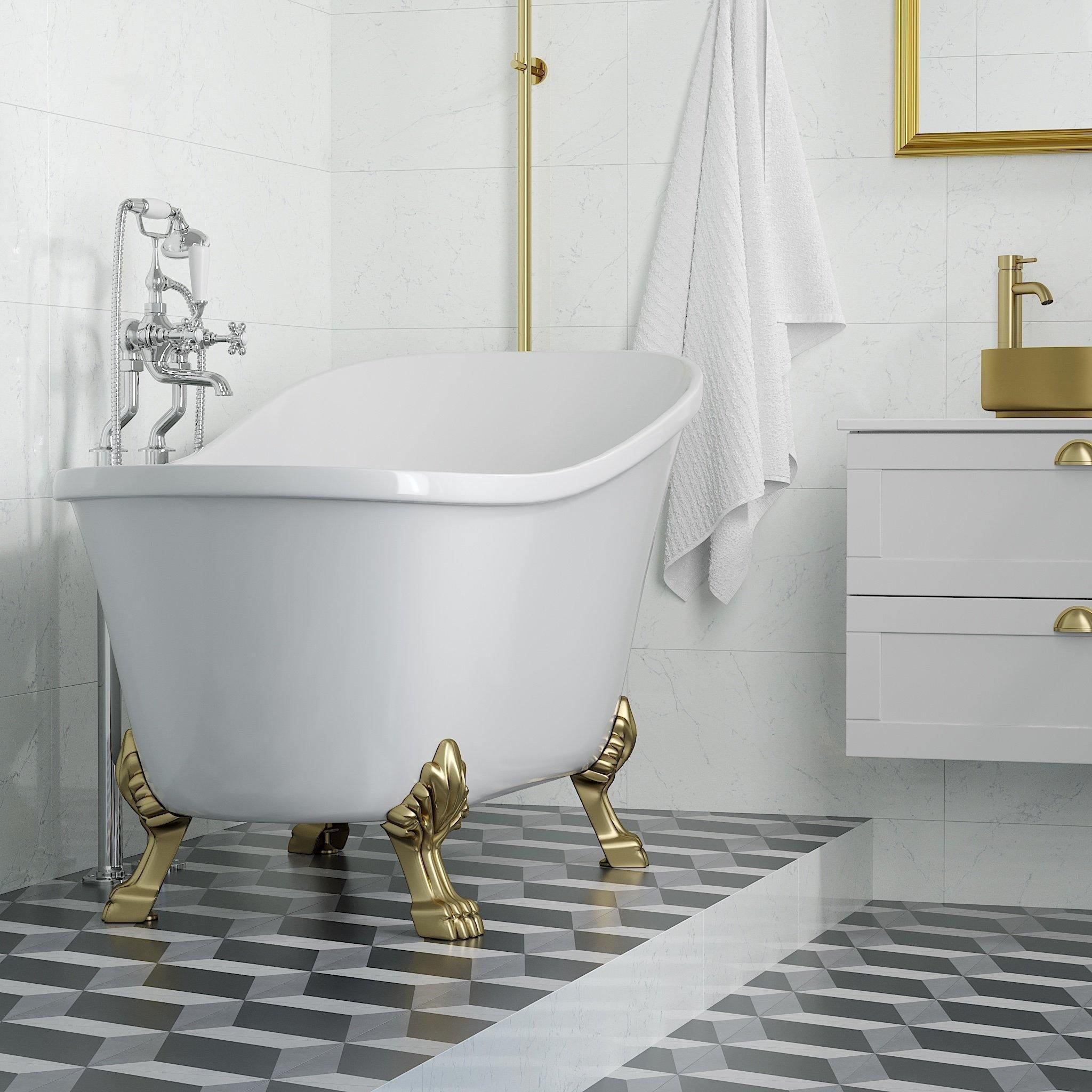 Golvblandare Ærøskøbing Fristående, Krom - Badkarsblandare - _usp:10_year_warranty.svg:10 ÅRS GARANTI, _usp:Antibacterial.svg:ANTIBAKTERIAL, _usp:Glue_kit.svg:RENGÖRING VÄNLIGT, _vendor:bda-living.png - HomeTomato Sweden