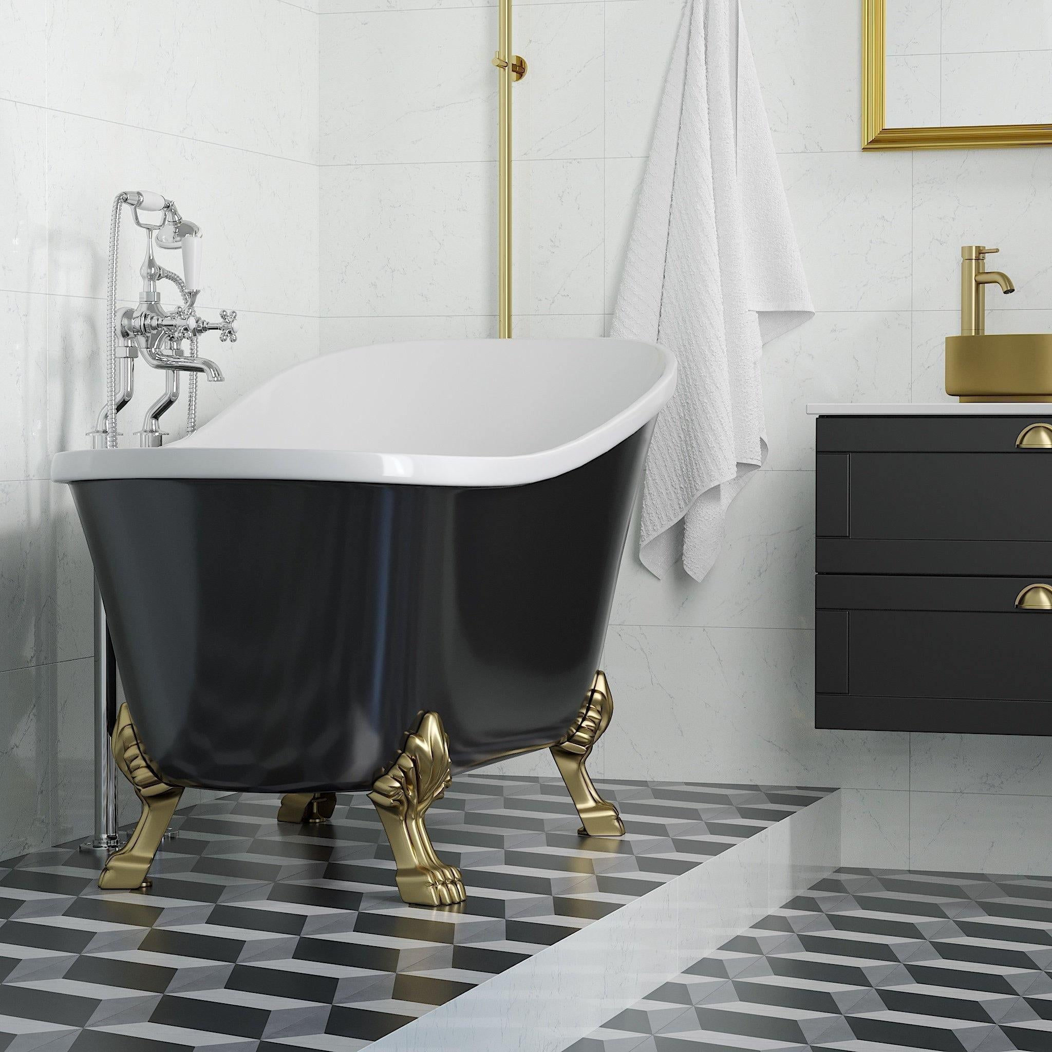 Golvblandare Ærøskøbing Fristående, Krom - Badkarsblandare - _usp:10_year_warranty.svg:10 ÅRS GARANTI, _usp:Antibacterial.svg:ANTIBAKTERIAL, _usp:Glue_kit.svg:RENGÖRING VÄNLIGT, _vendor:bda-living.png - HomeTomato Sweden