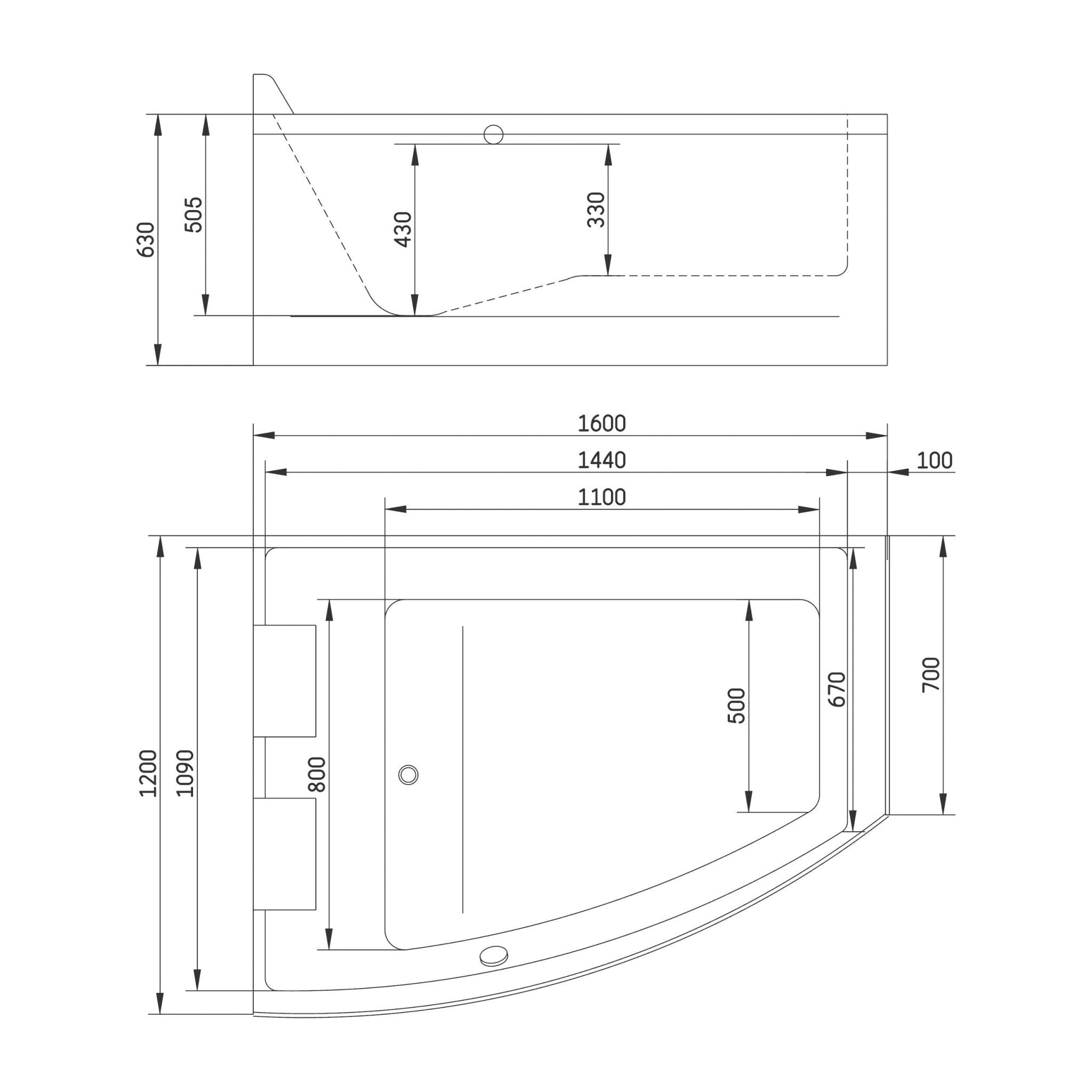 Vejlefjord, Badkar, Vit Blank - 160 cm - Badkar - BATH DELUXE - EXCLUSIVE - 11-160-06-11-00 - BATHDELUXE SWEDEN