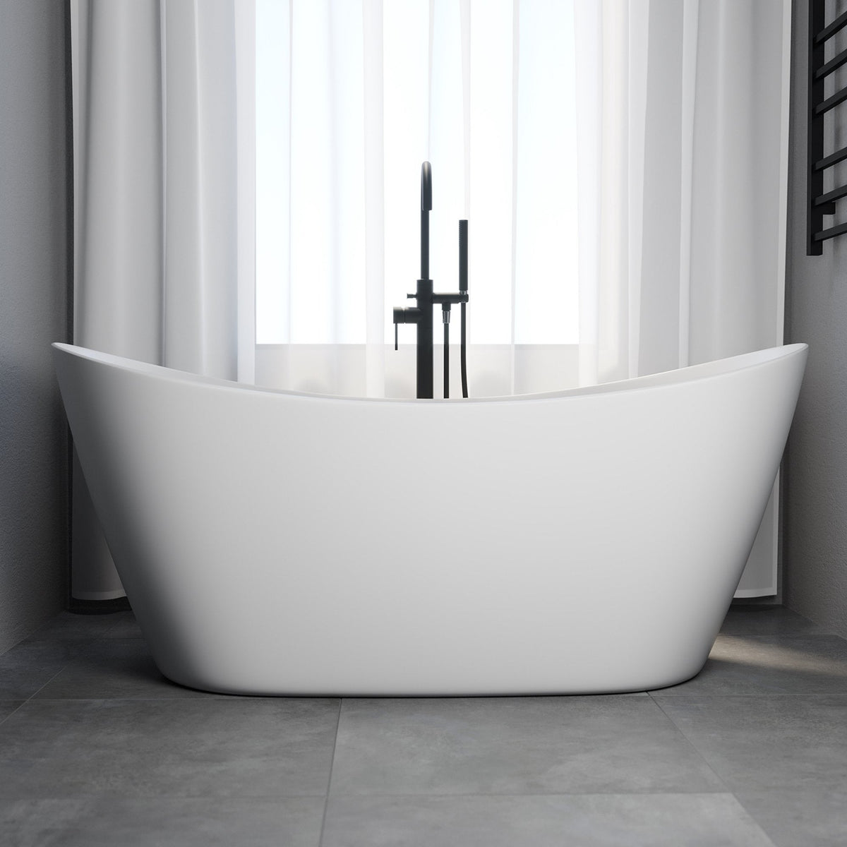 Hjerting, Bathtub, White Mat - 160 cm - MASTERSTORE - 8595677133165 - Bathtub - 11 - 160 - 13 - 01 - 00 - 8595677133165