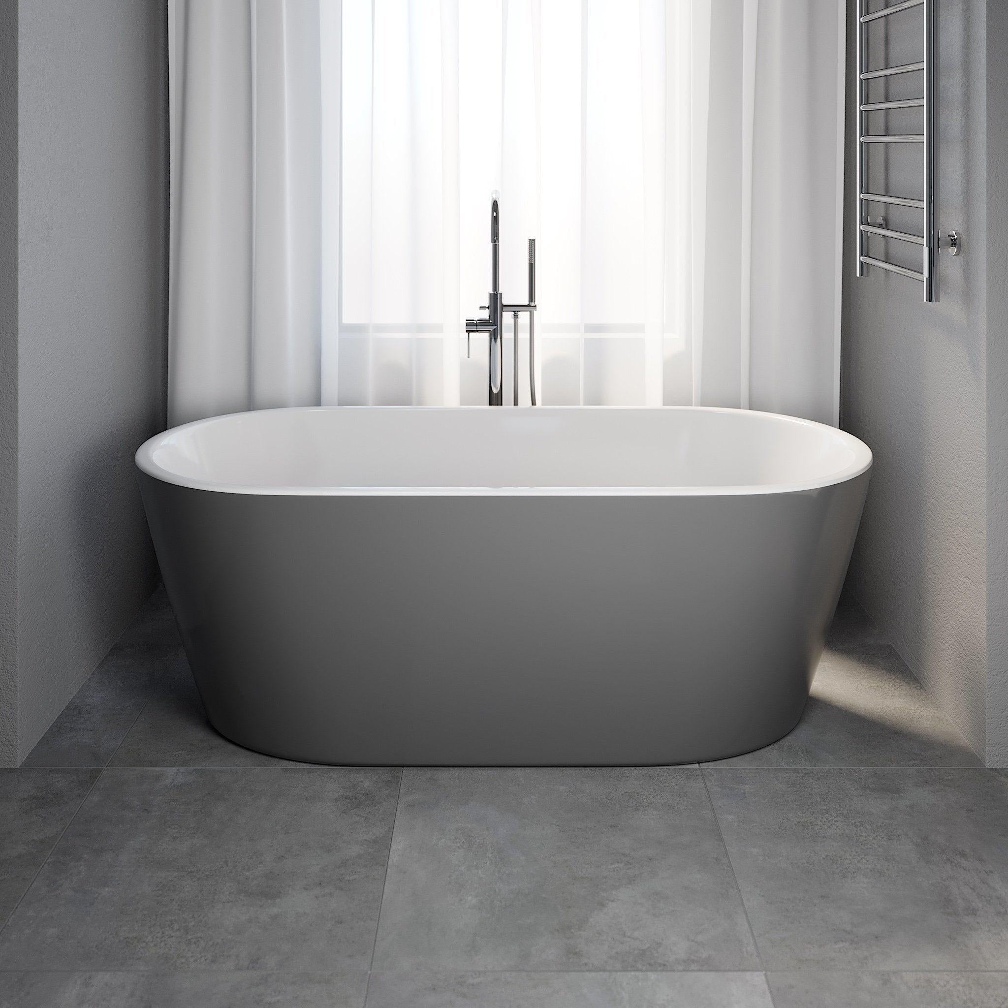 Vedbæk, Badkar, Grå Matta - 160 cm - Badkar - BATH DELUXE - EXCLUSIVE - 11-160-62-03-00 - BATHDELUXE SWEDEN